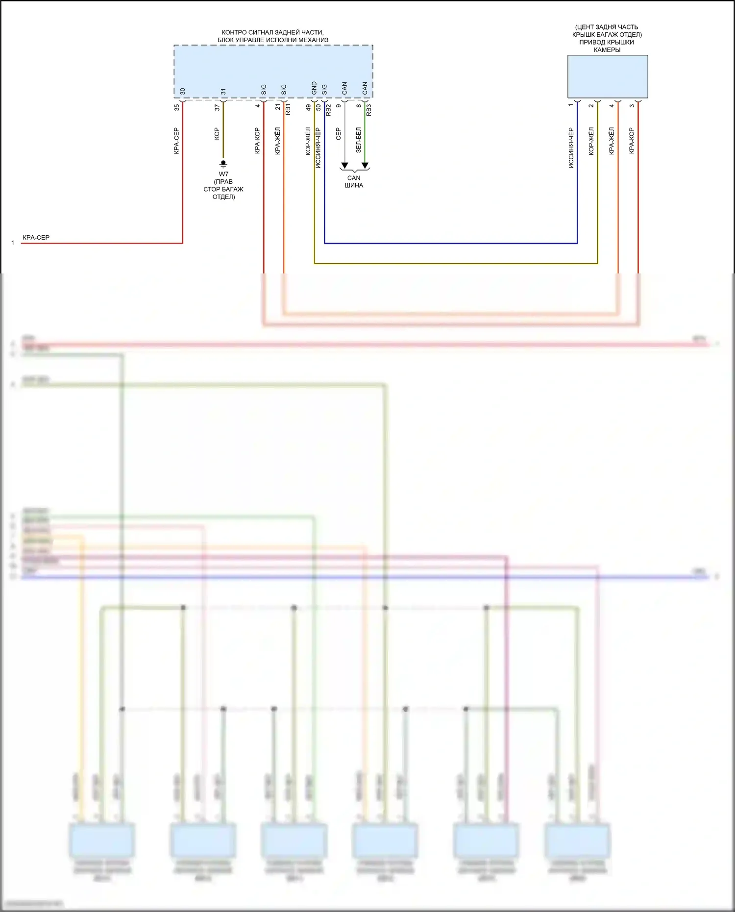 GLC-класс Mercedes-Benz X254 (2022-2024): Электросхема парктроника, внедорожник (2 из 3) 