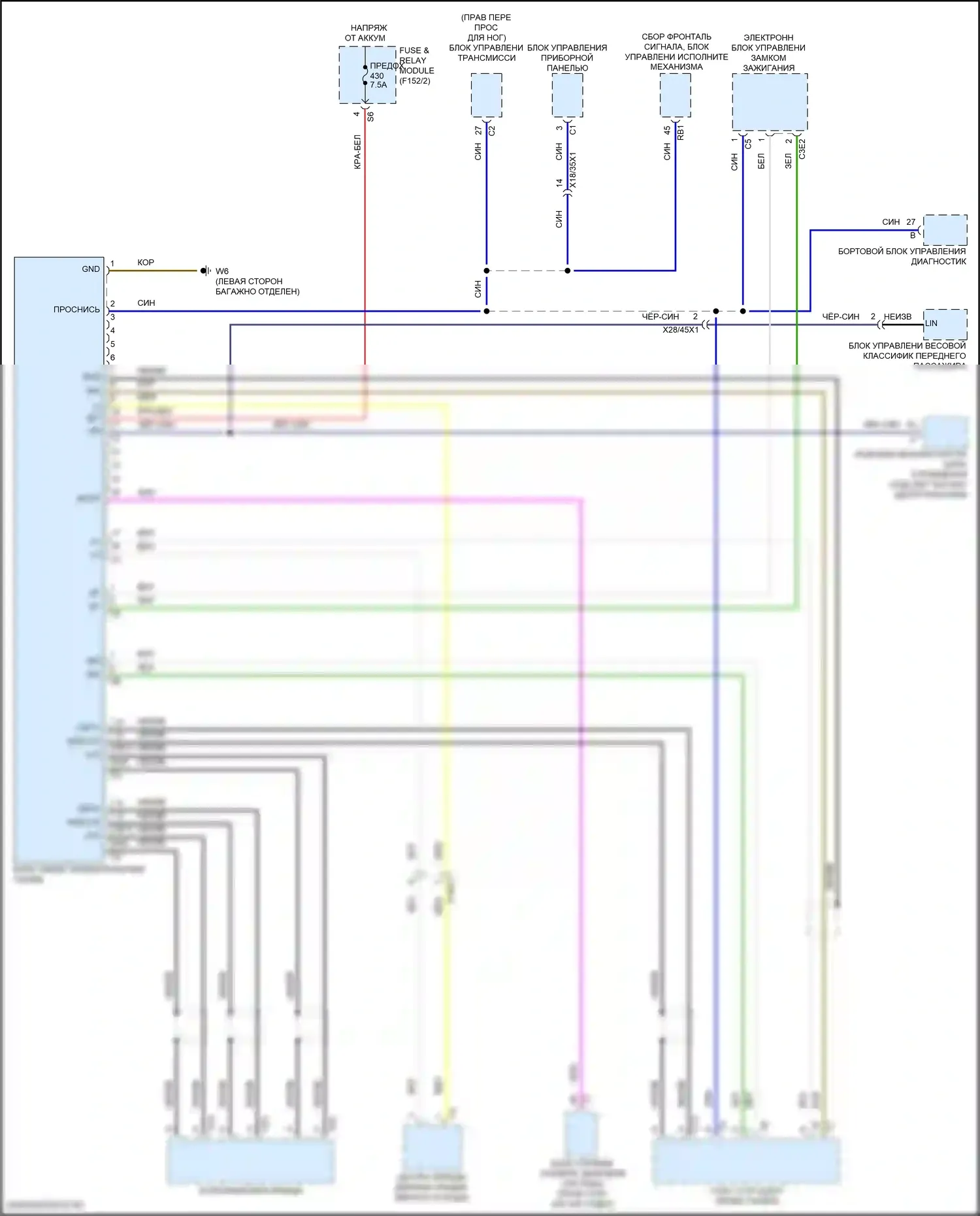 GLC-класс Mercedes-Benz X254 (2022-2024): Электросхема телематики 
