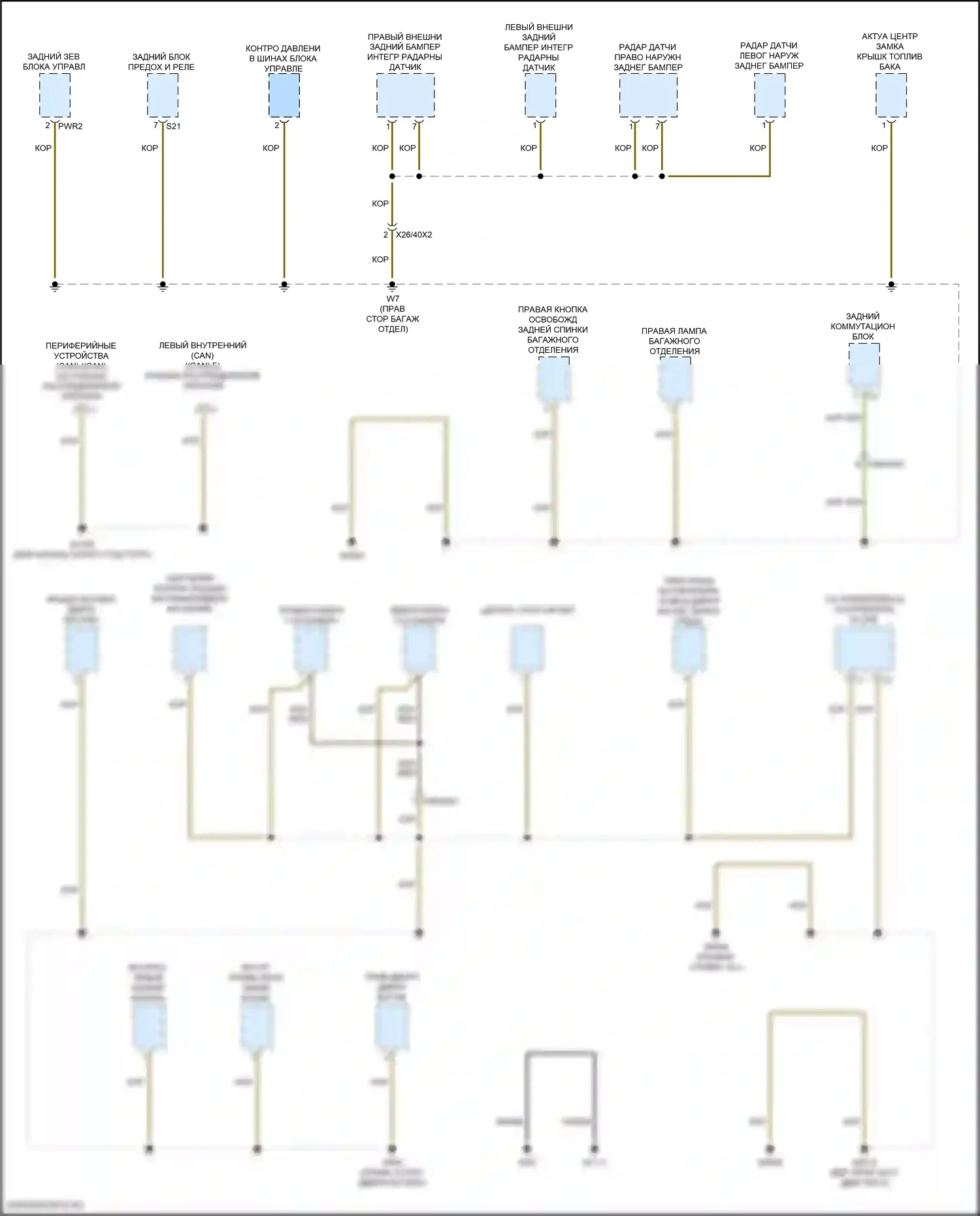 GLC-класс Mercedes-Benz X254 (2022-2024): Электросхема разводки массы, купе (2 из 6) 