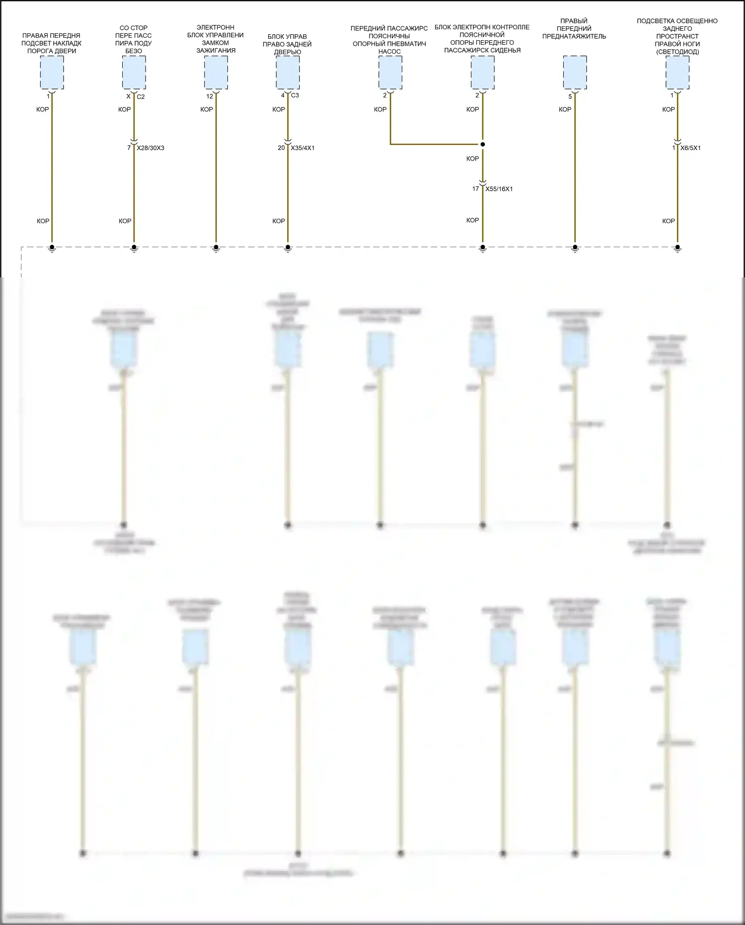 GLC-класс Mercedes-Benz X254 (2022-2024): Электросхема разводки массы, купе (5 из 6) 