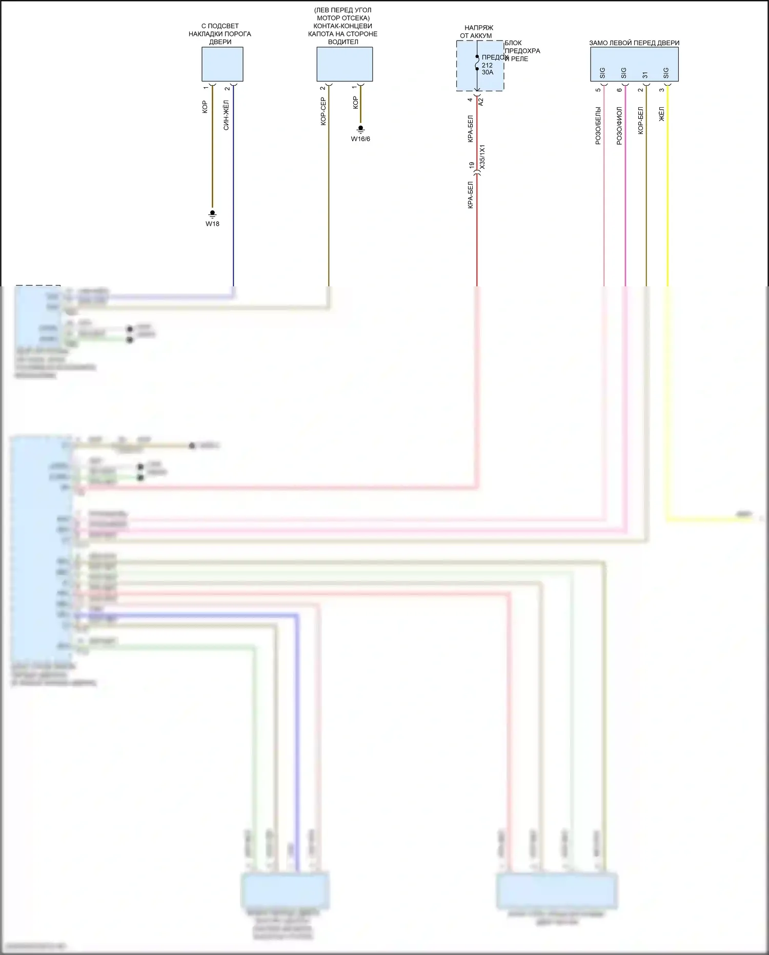 GLC-класс Mercedes-Benz X254 (2022-2024): Электросхема центрального замка с автоблокировкой, внедорожник (1 из 3) 