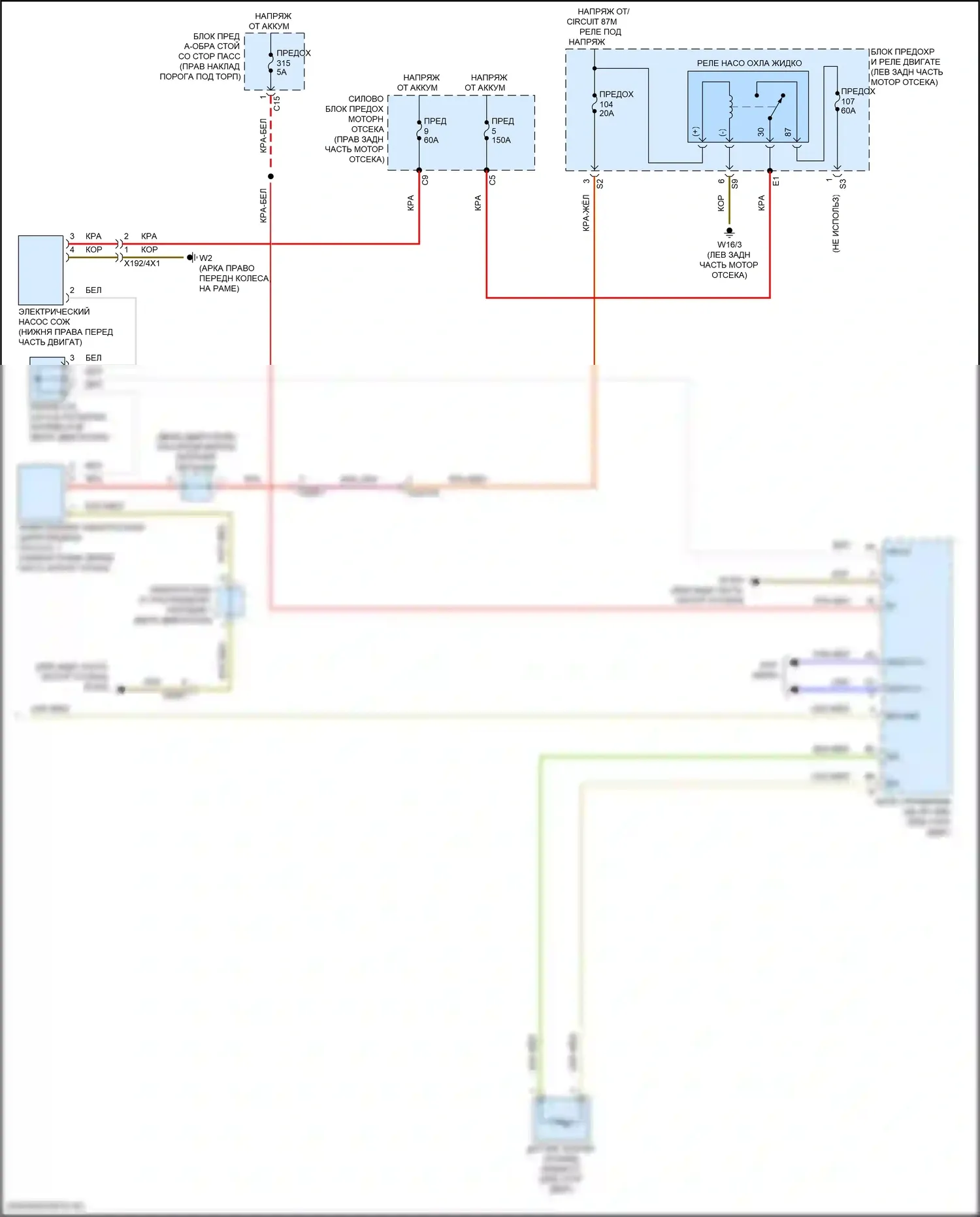 GLC-класс Mercedes-Benz X254 (2022-2024): Электросхема вентилятора охлаждения, купе (2 из 2) 