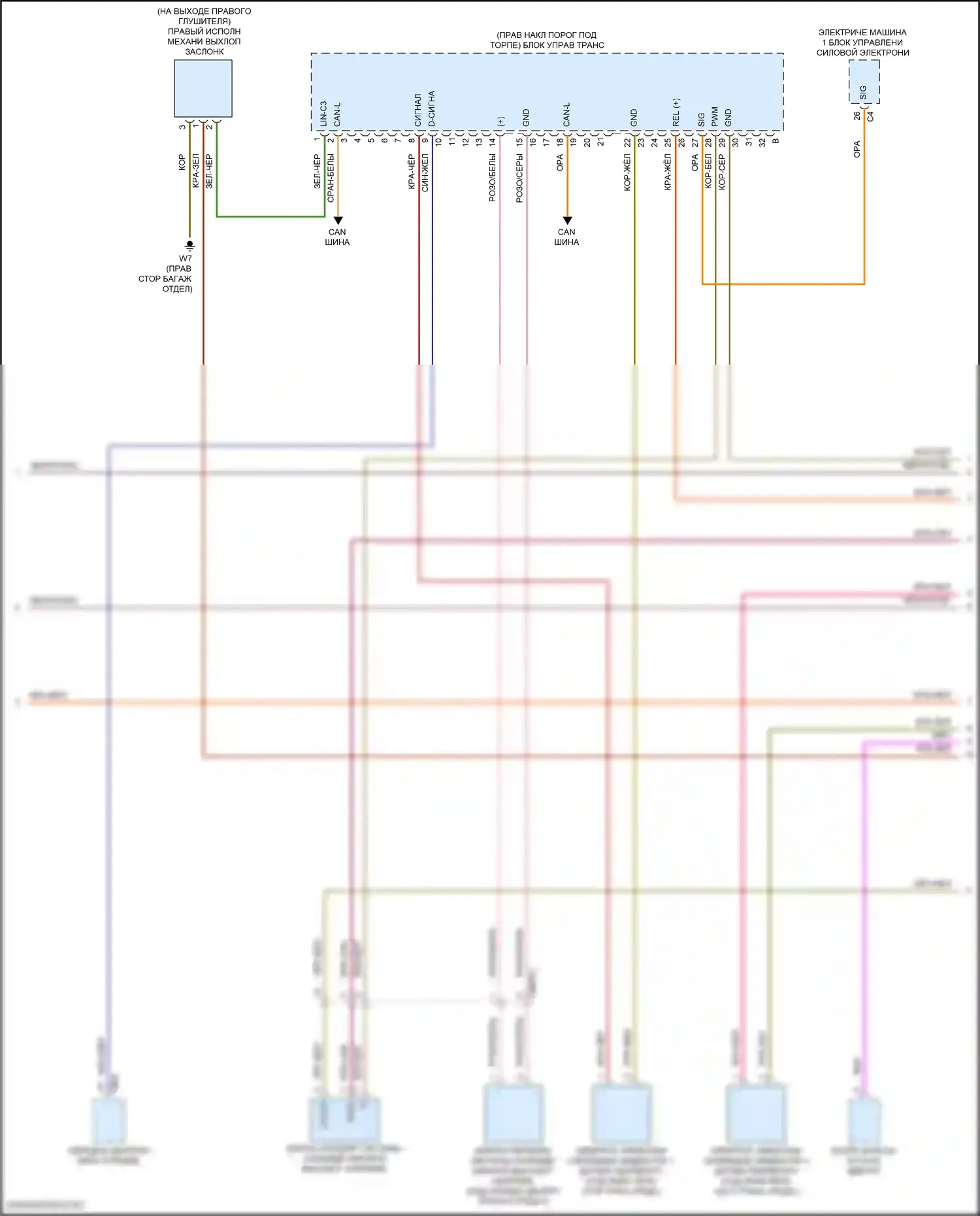GLE-класс Coupe Mercedes-Benz C167 (2019-2023): Электросхема двигателя 3.0л турбогибрида, электросхема органов управления двигателем (9 из 10) 