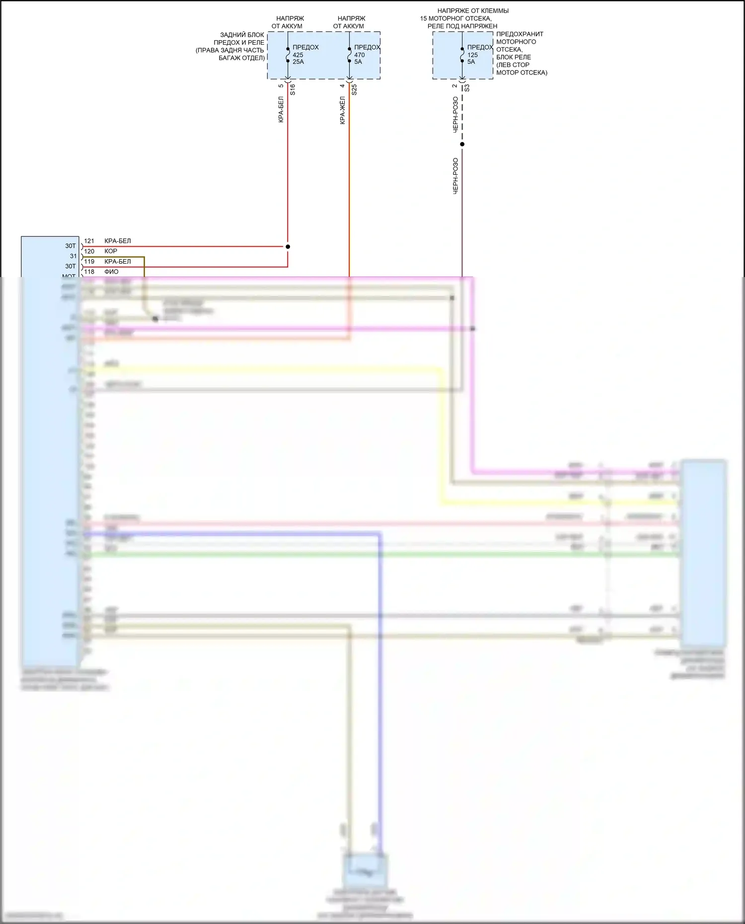 GLE-класс Coupe Mercedes-Benz C167 (2019-2023): Электросхема блокировки дифференциала 