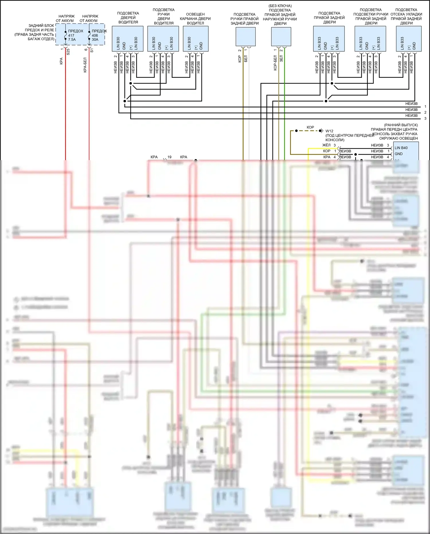 GLE-класс Coupe Mercedes-Benz C167 (2019-2023): Электросхема освещения салона (5 из 6) 