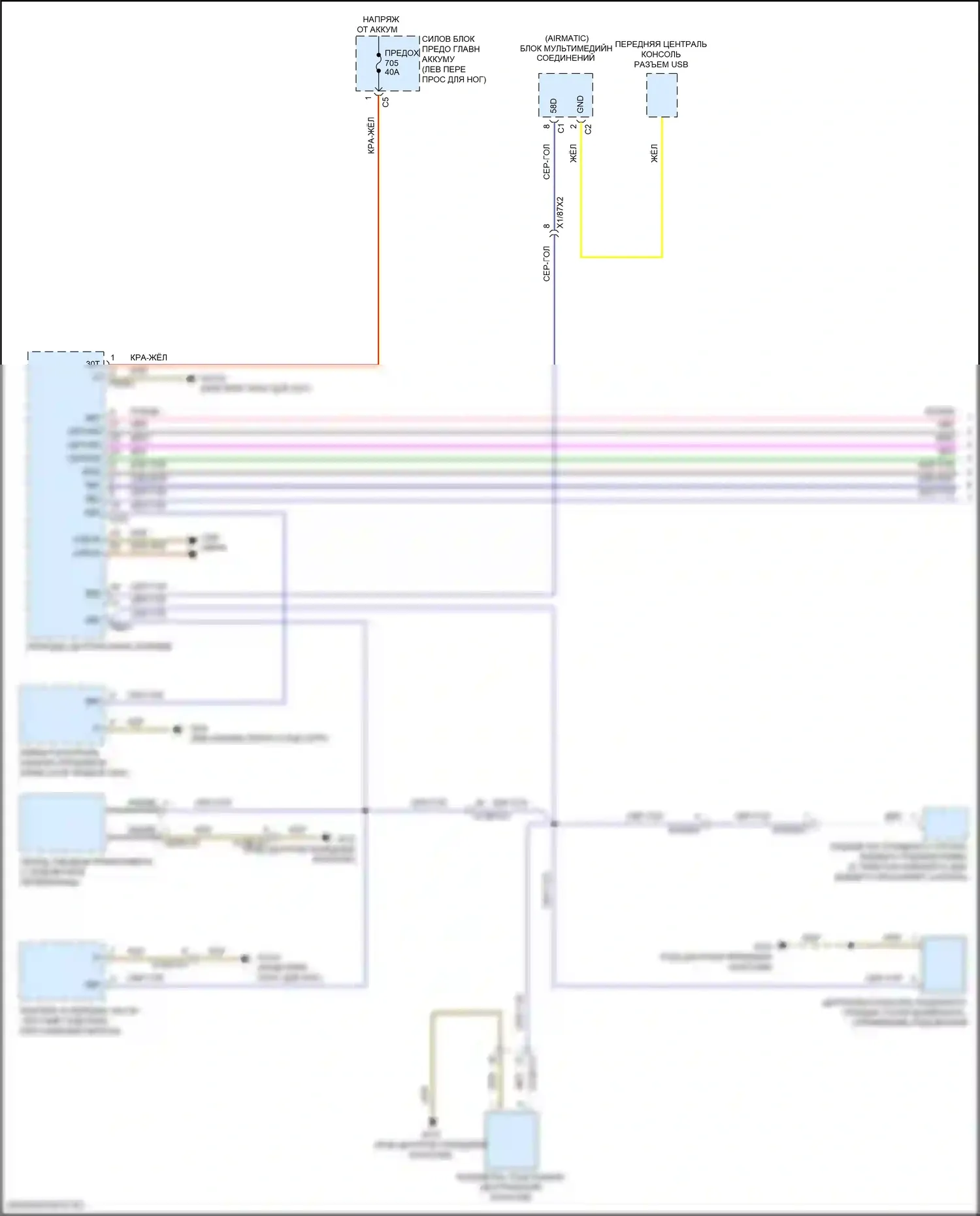 GLE-класс Coupe Mercedes-Benz C167 (2019-2023): Электросхема подсветки приборной панели (1 из 3) 