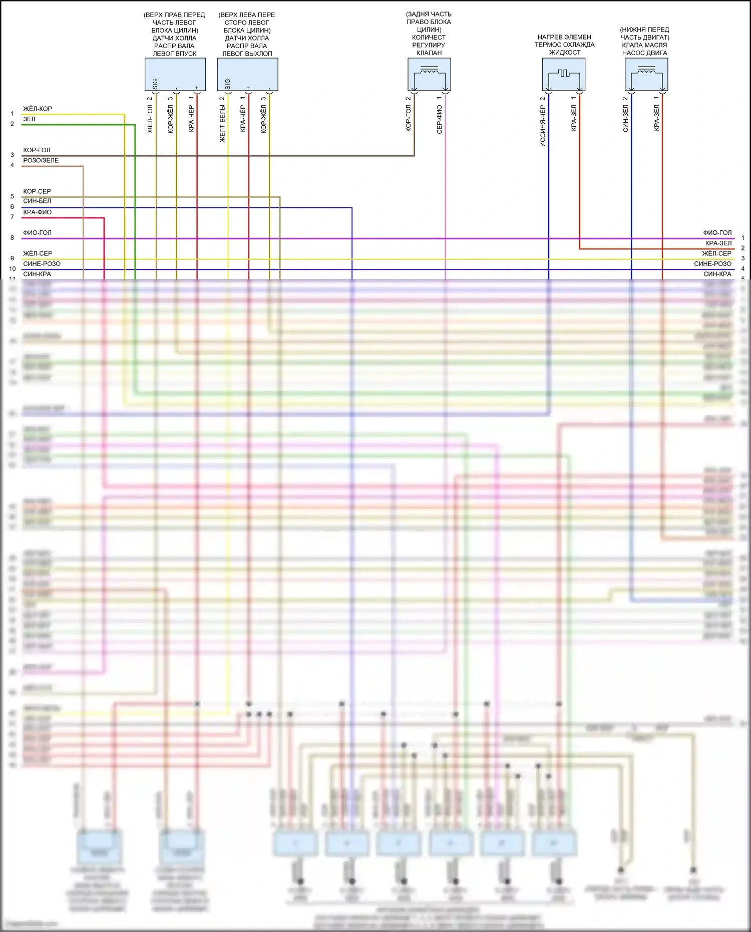 GLE-класс Coupe Mercedes-Benz C292 (2015-2019): Электросхема двигателя 3.5l (2 из 6) 