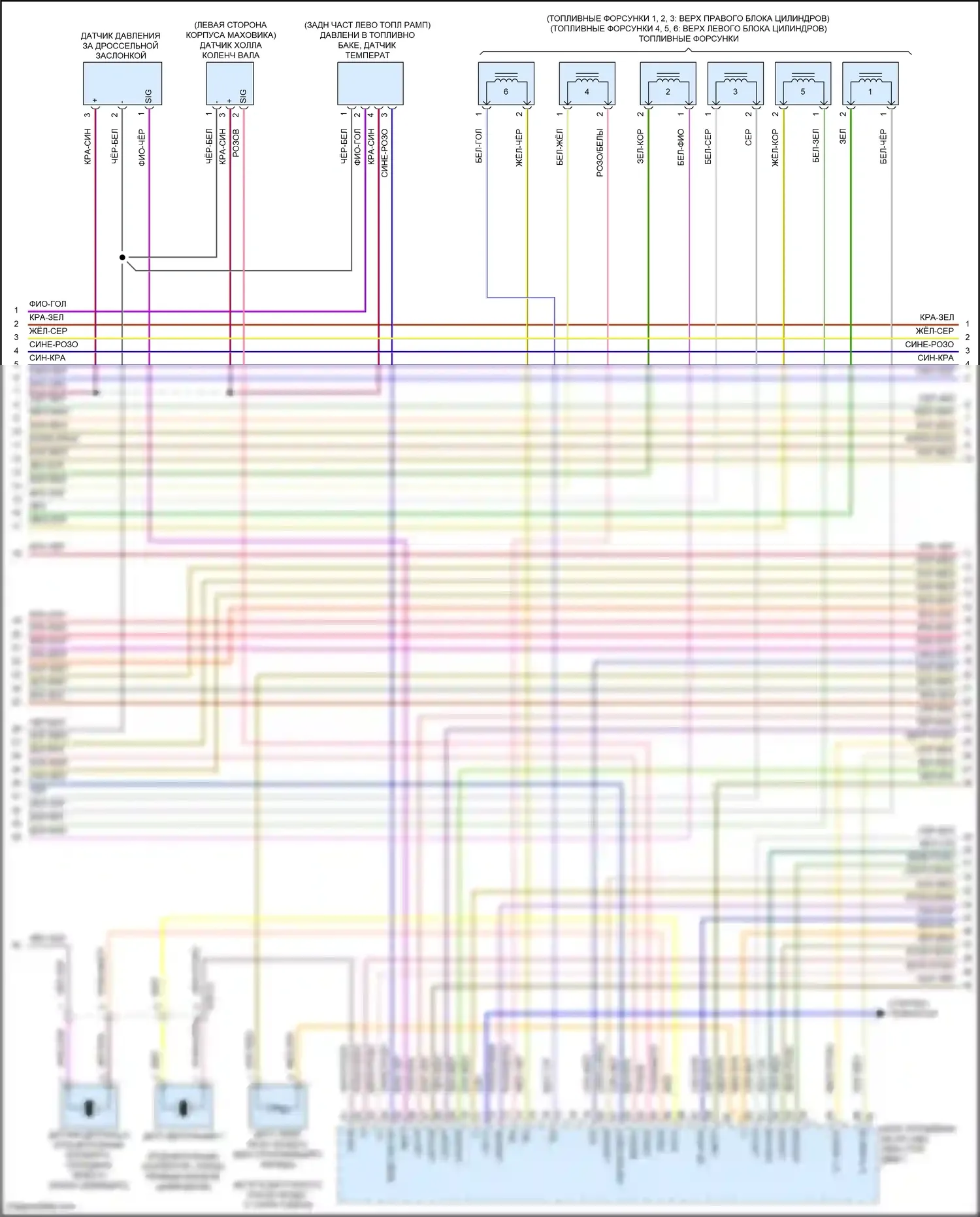 GLE-класс Coupe Mercedes-Benz C292 (2015-2019): Электросхема двигателя 3.5l (3 из 6) 