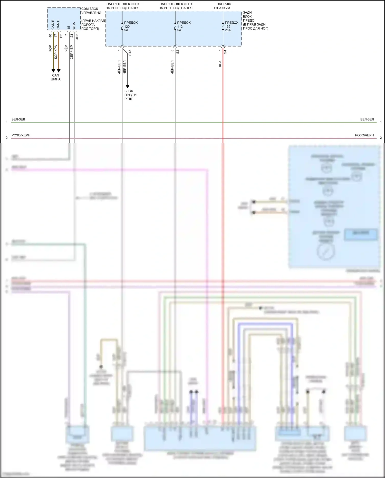GLE-класс Coupe Mercedes-Benz C292 (2015-2019): Электросхема двигателя 3,0л турбо (2 из 6) 