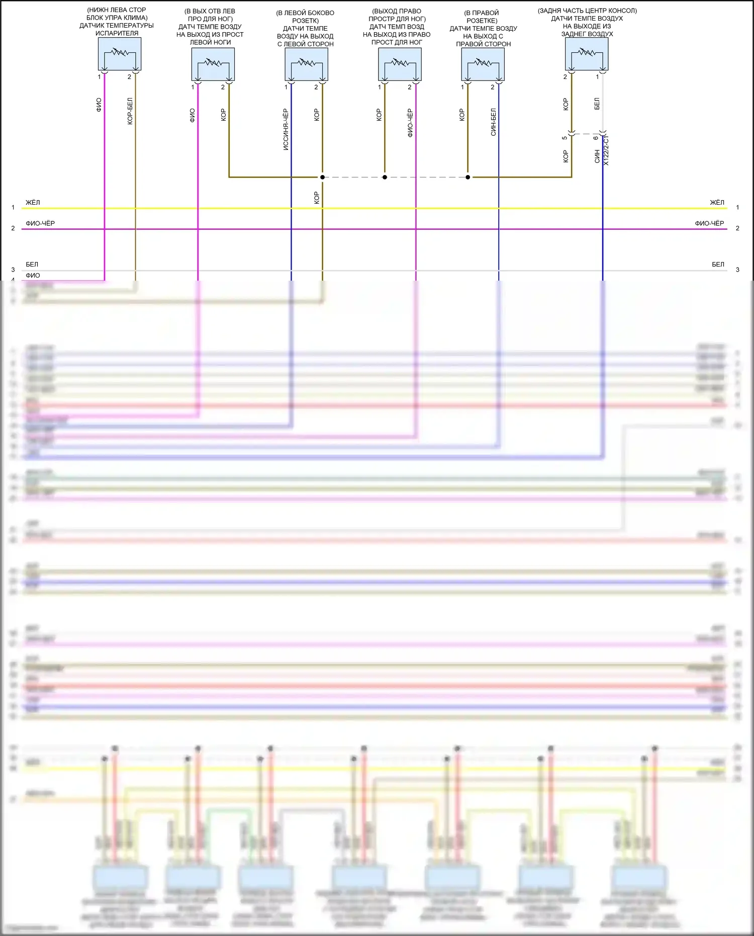 GLE-класс Coupe Mercedes-Benz C292 (2015-2019): Электросхема климат контроля, с термотропным (2 из 4) 