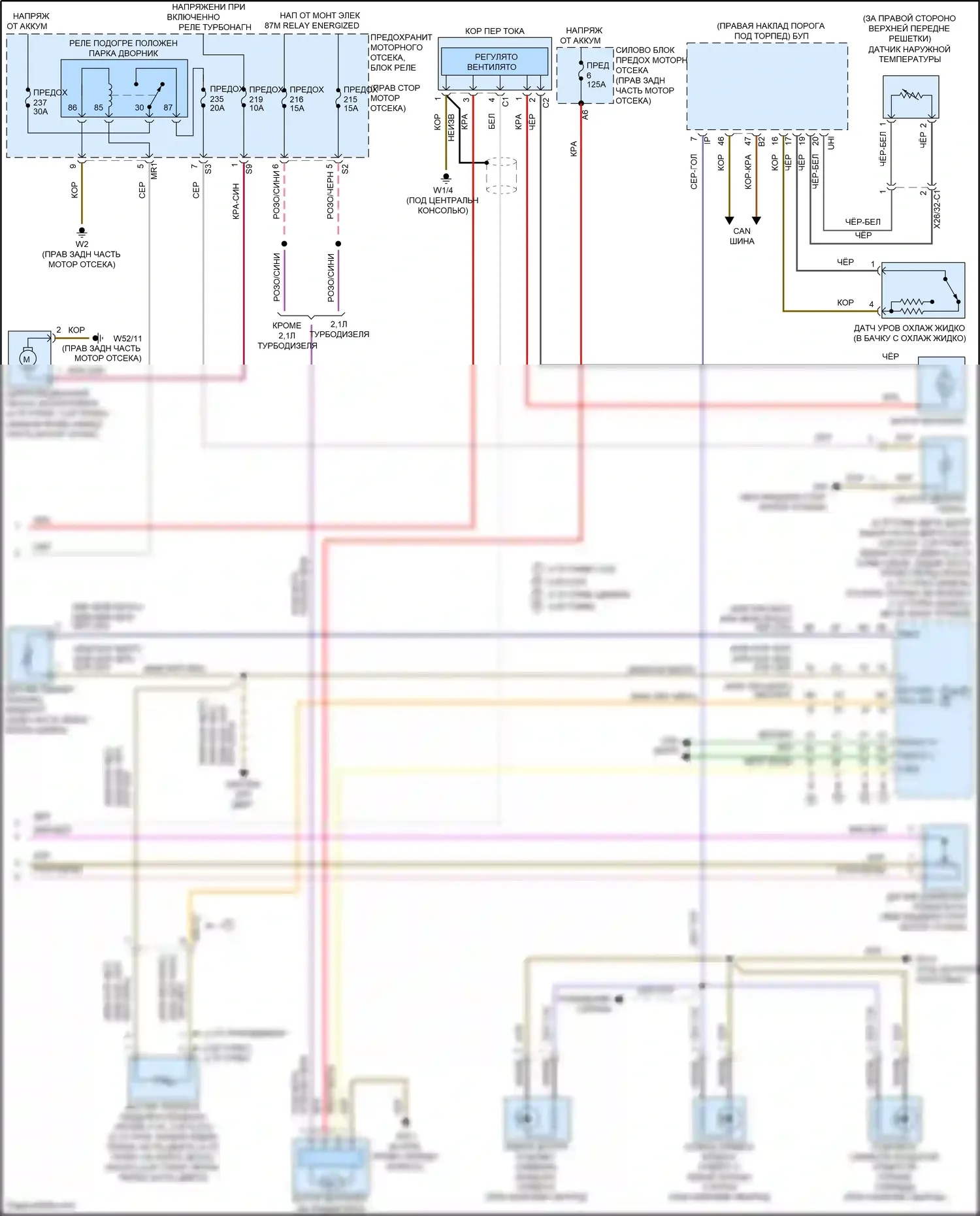 GLE-класс Coupe Mercedes-Benz C292 (2015-2019): Электросхема климат контроля, с термотропным (4 из 4) 