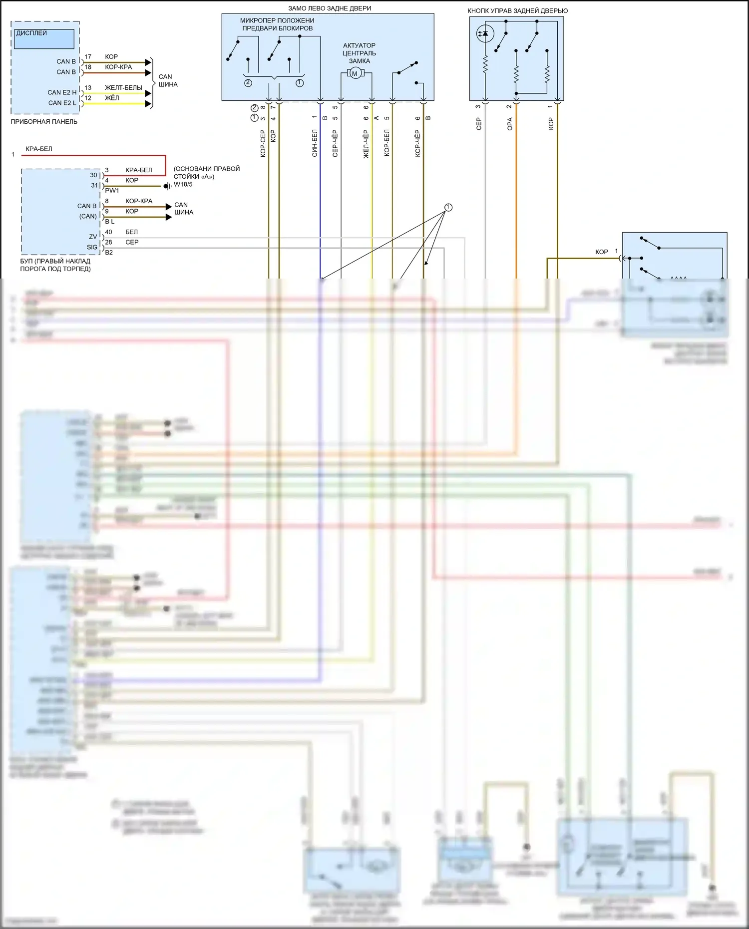 GLE-класс Coupe Mercedes-Benz C292 (2015-2019): Сигнализации электросхема (2 из 3) 