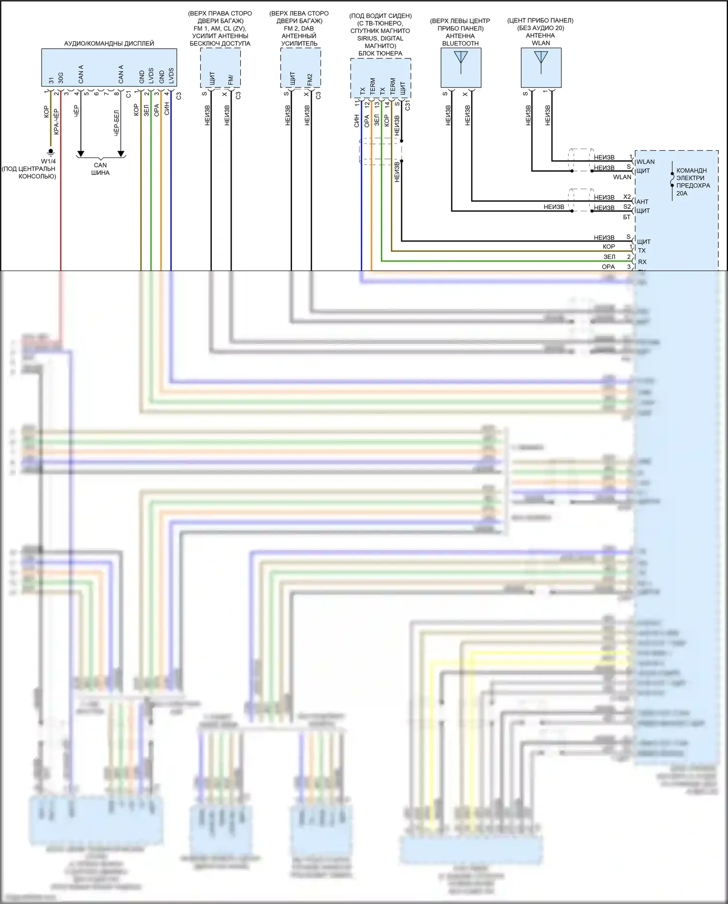 GLE-класс Coupe Mercedes-Benz C292 (2015-2019): Электросхема магнитолы comand (5 из 5) 