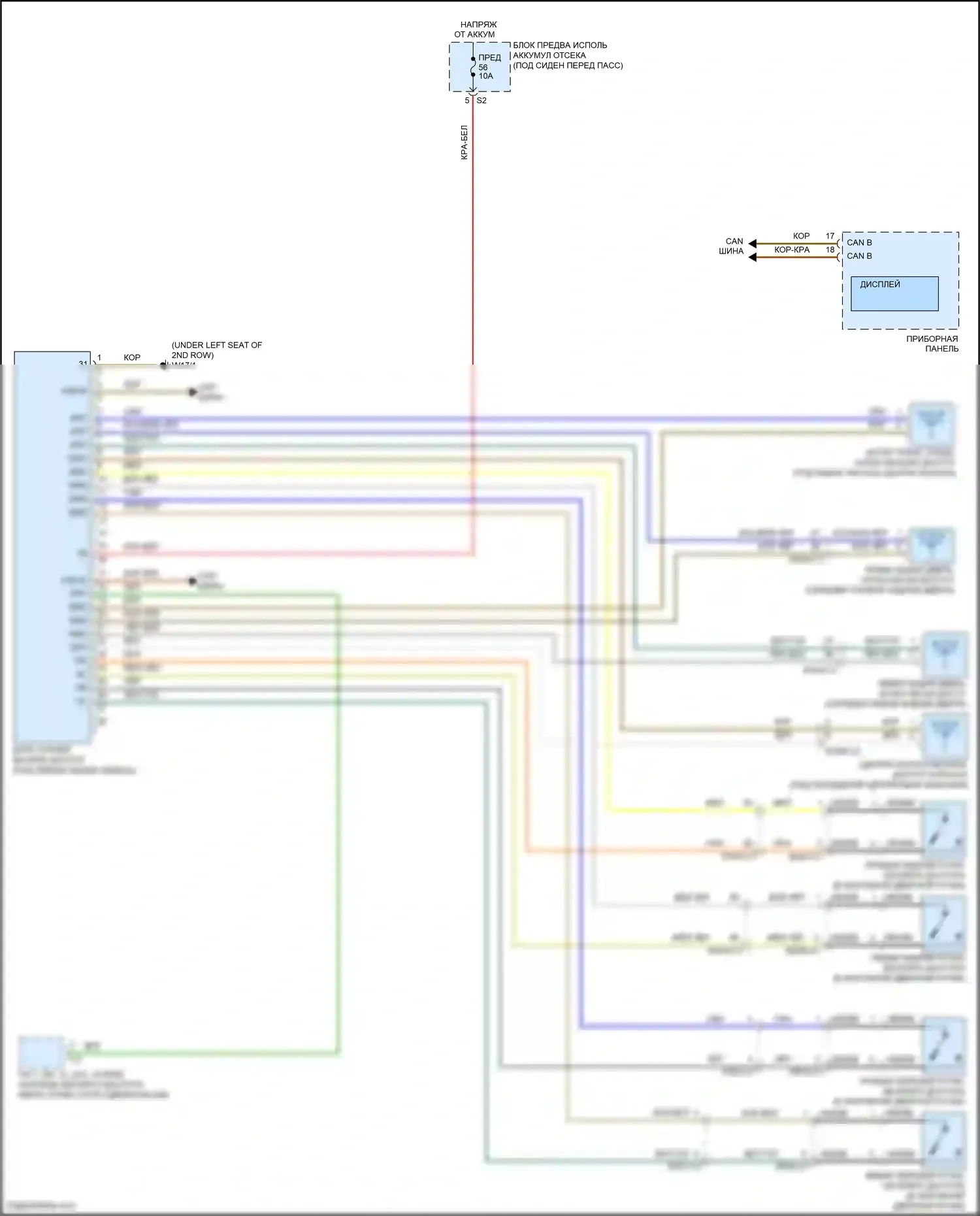 GLE-класс Coupe Mercedes-Benz C292 (2015-2019): Бесключевой доступ электросхема системы 