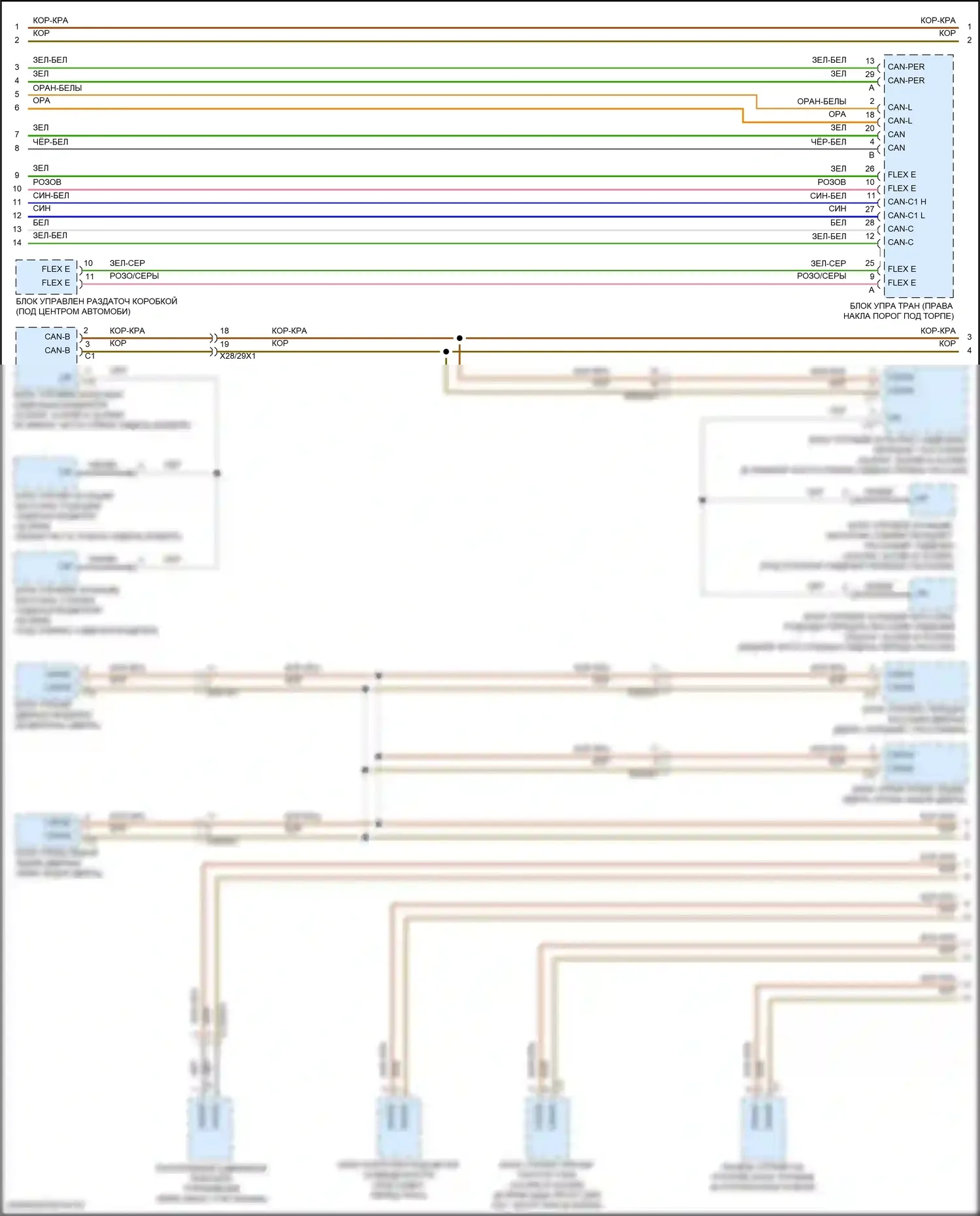 GLE-класс Mercedes-Benz V167 рестайлинг (2023-2024): Электросхема шины высокого/низкого уровня (7 из 8) 