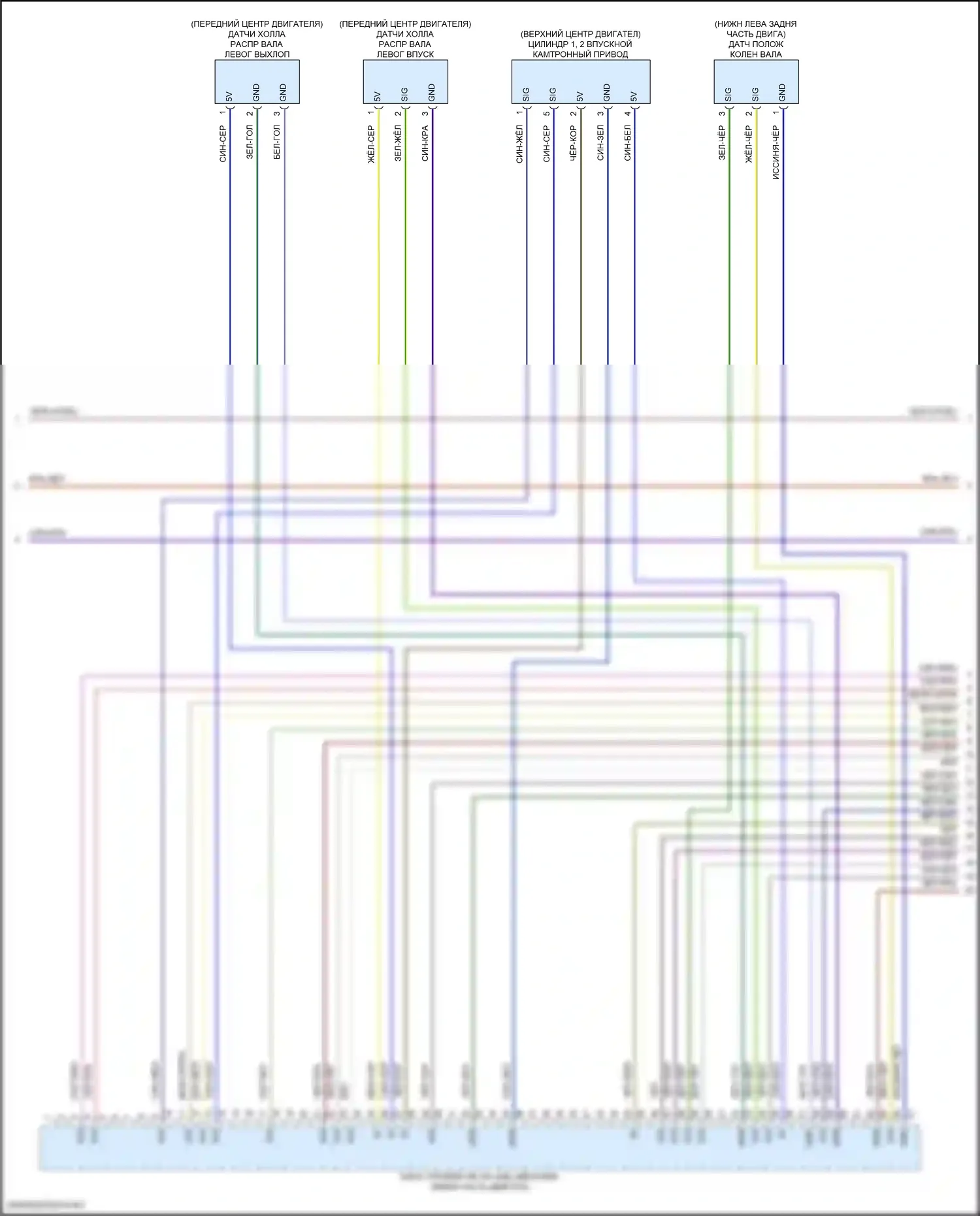 GLE-класс Mercedes-Benz V167 рестайлинг (2023-2024): Электросхема двигателя 2.0л турбо гибрид (3 из 10) 