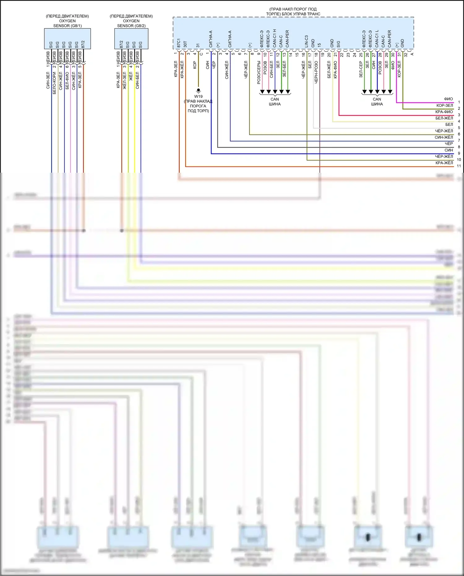 GLE-класс Mercedes-Benz V167 рестайлинг (2023-2024): Электросхема двигателя 2.0л турбо гибрид (4 из 10) 