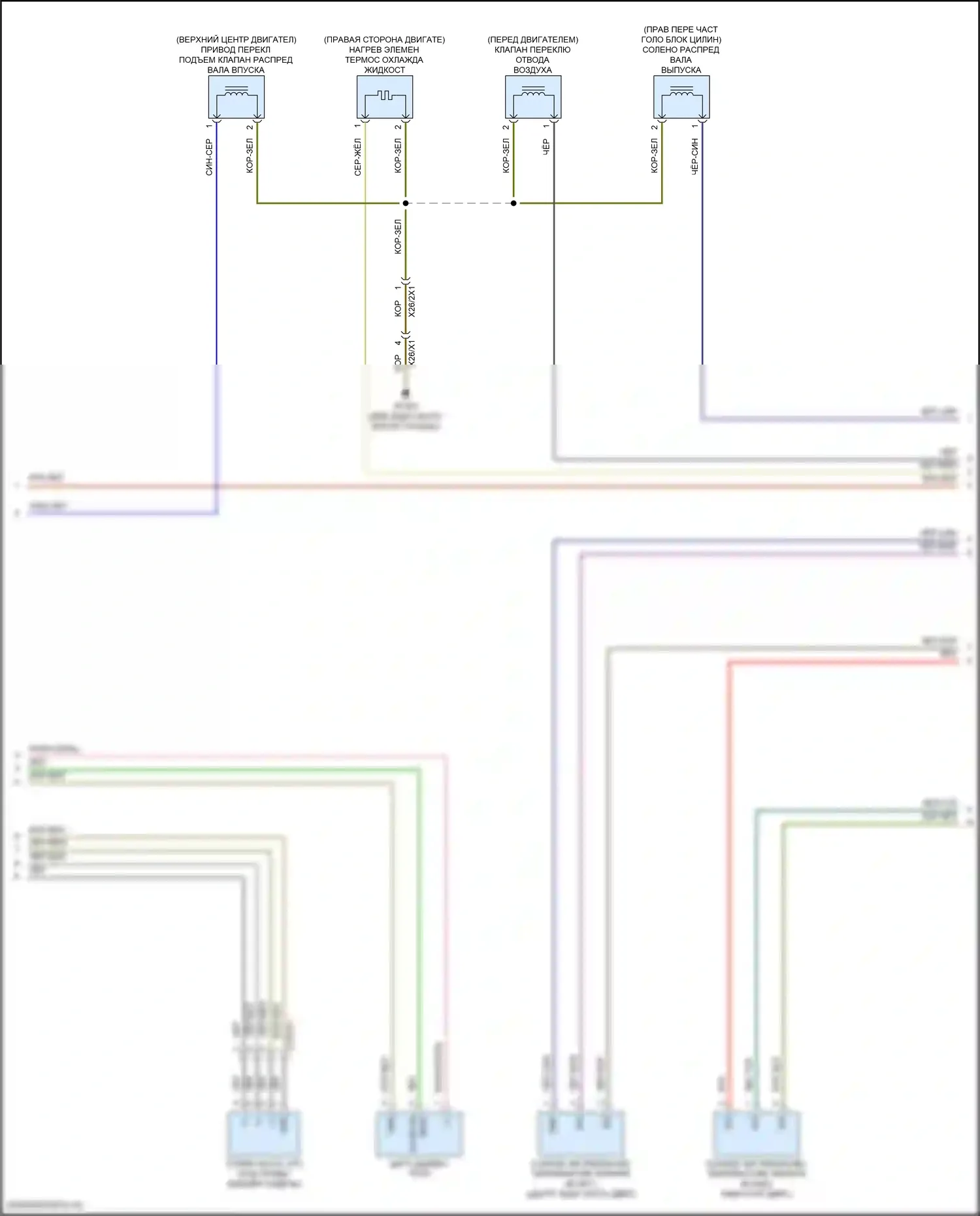 GLE-класс Mercedes-Benz V167 рестайлинг (2023-2024): Электросхема двигателя 2.0л турбо гибрид (9 из 10) 