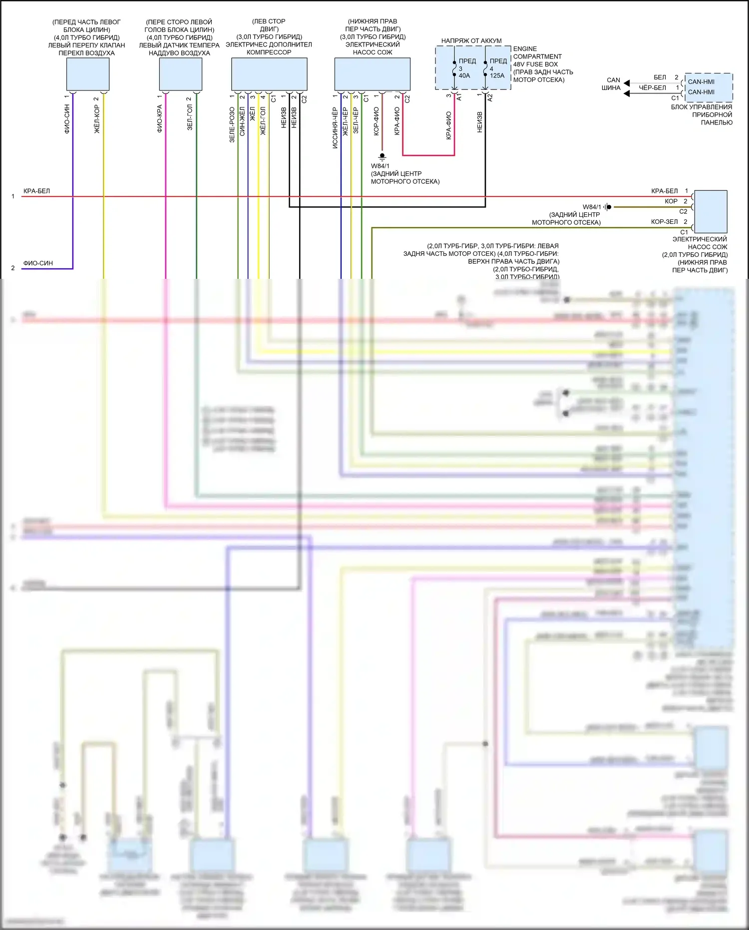 GLE-класс Mercedes-Benz V167 рестайлинг (2023-2024): Электросхема климат контроля (7 из 7) 