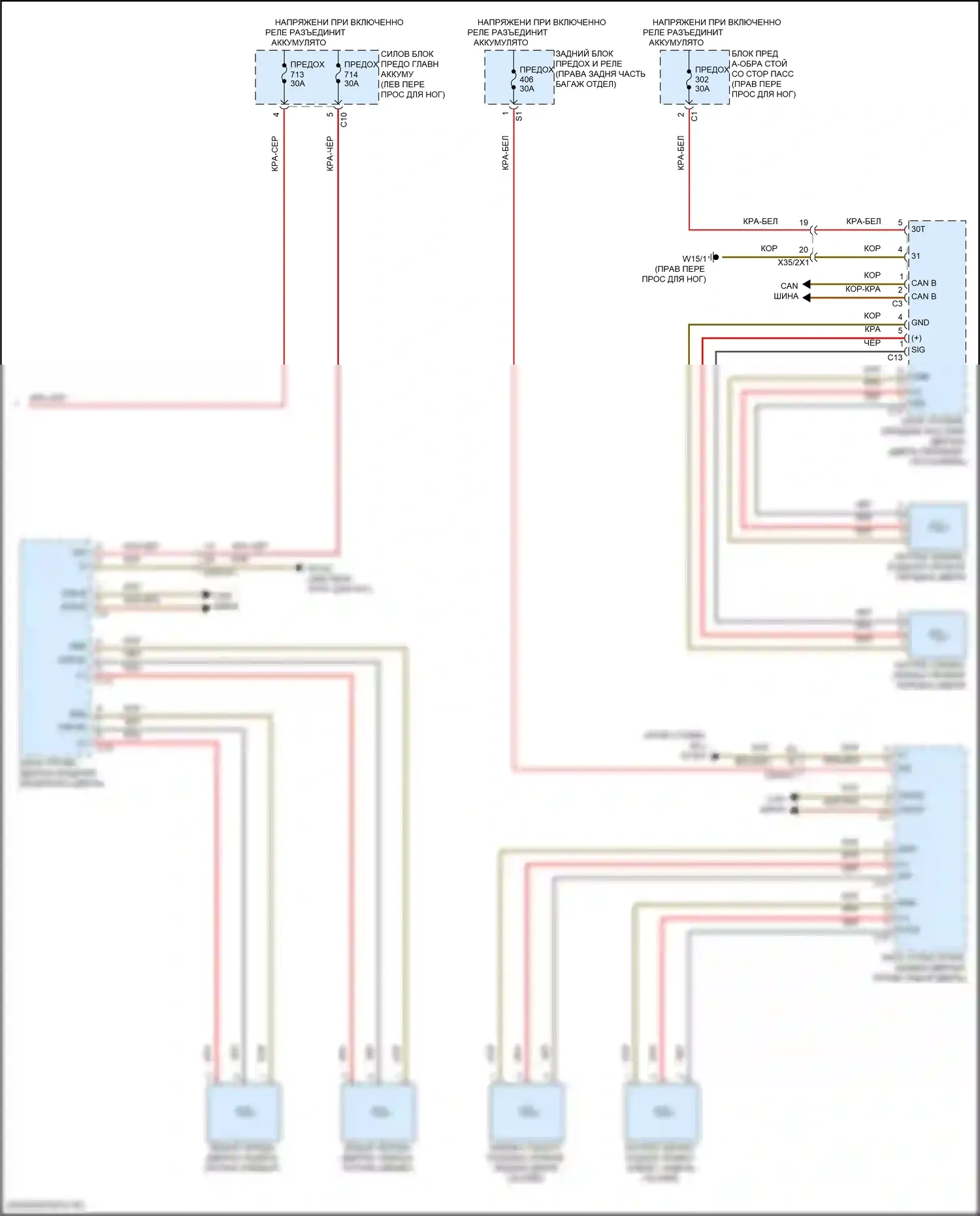 GLE-класс Mercedes-Benz V167 рестайлинг (2023-2024): Электросхема с подогревом подлокотника (2 из 2) 