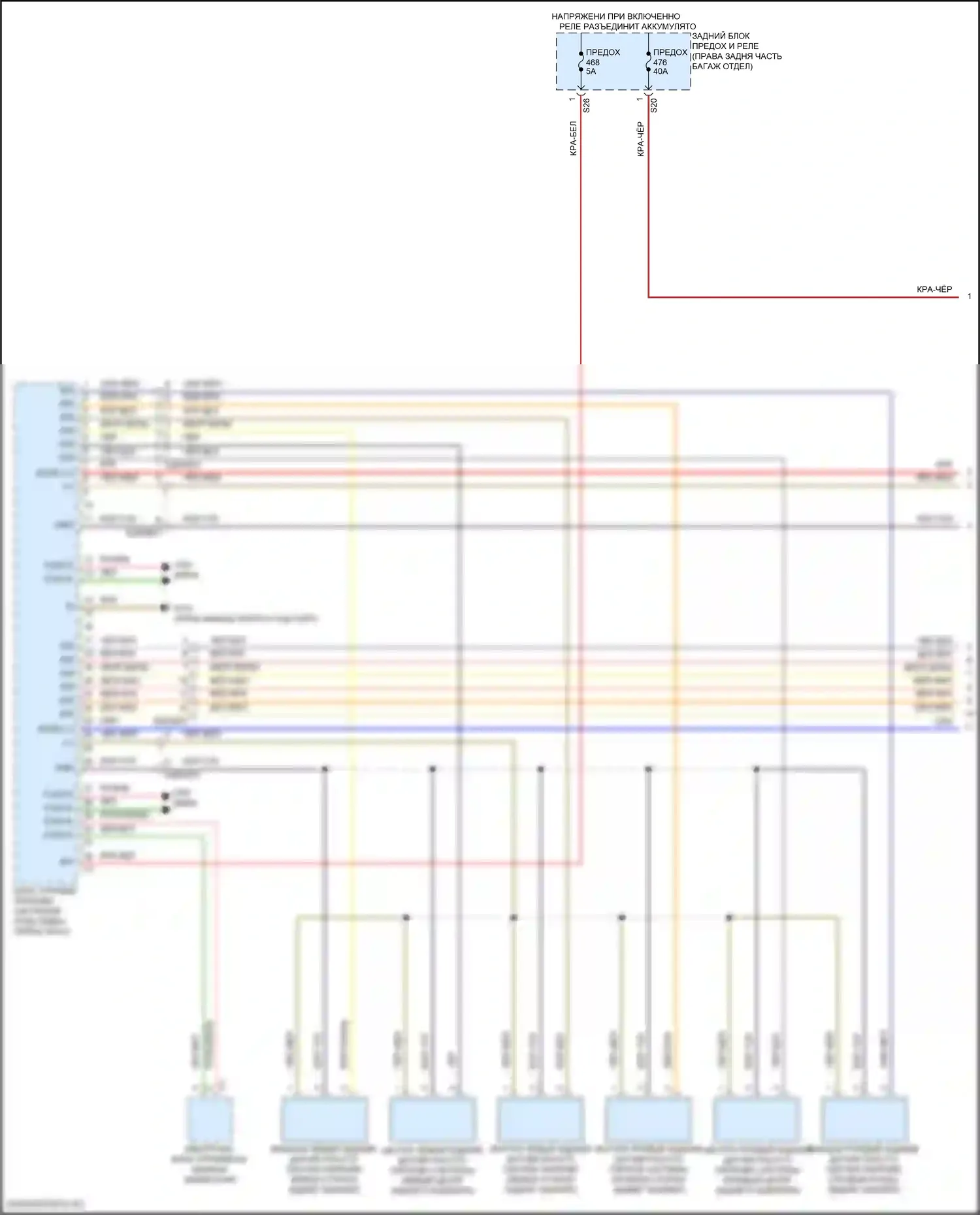 GLE-класс Mercedes-Benz V167 рестайлинг (2023-2024): Электросхема парктроника (1 из 3) 