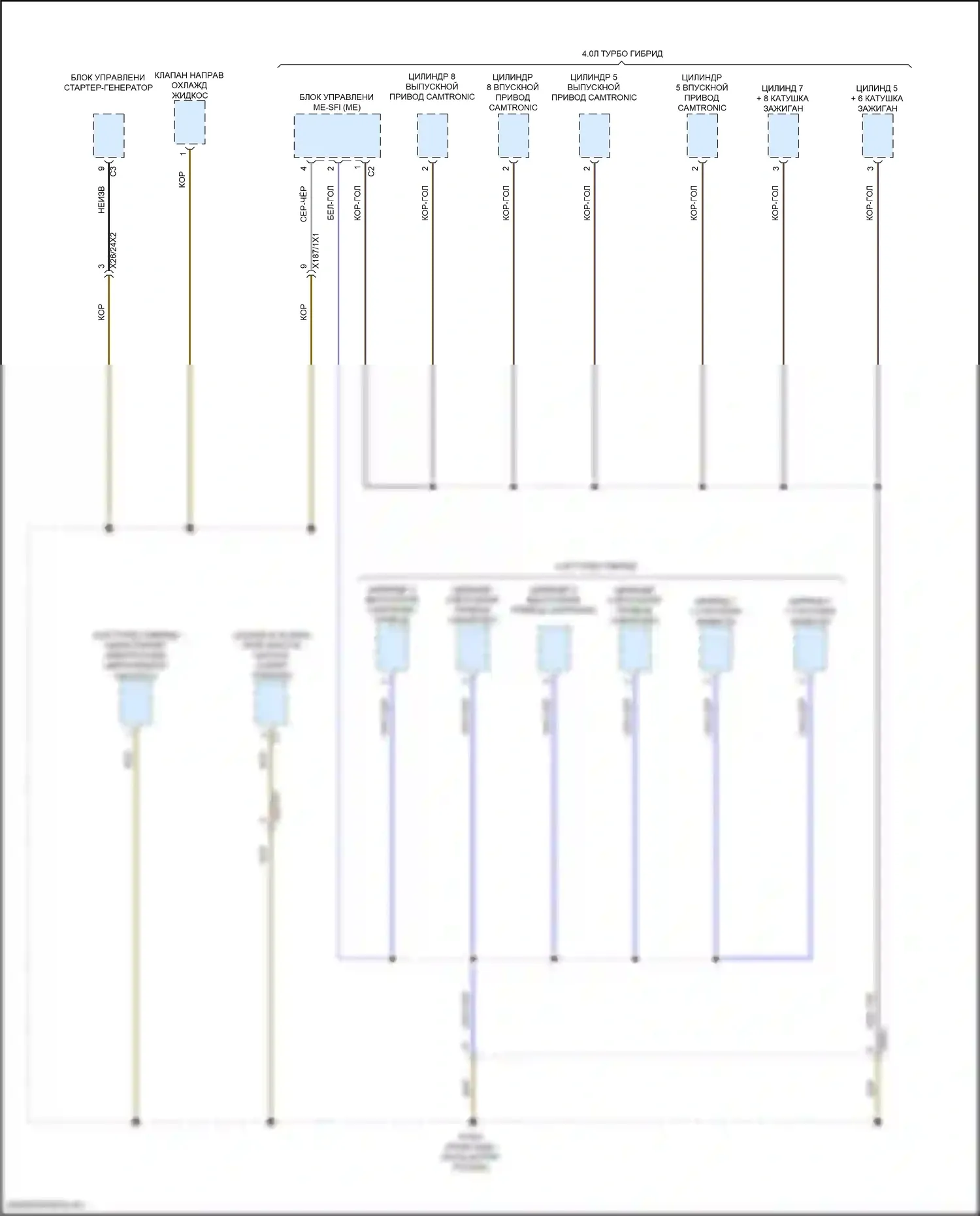 GLE-класс Mercedes-Benz V167 рестайлинг (2023-2024): Электросхема разводки массы (3 из 8) 