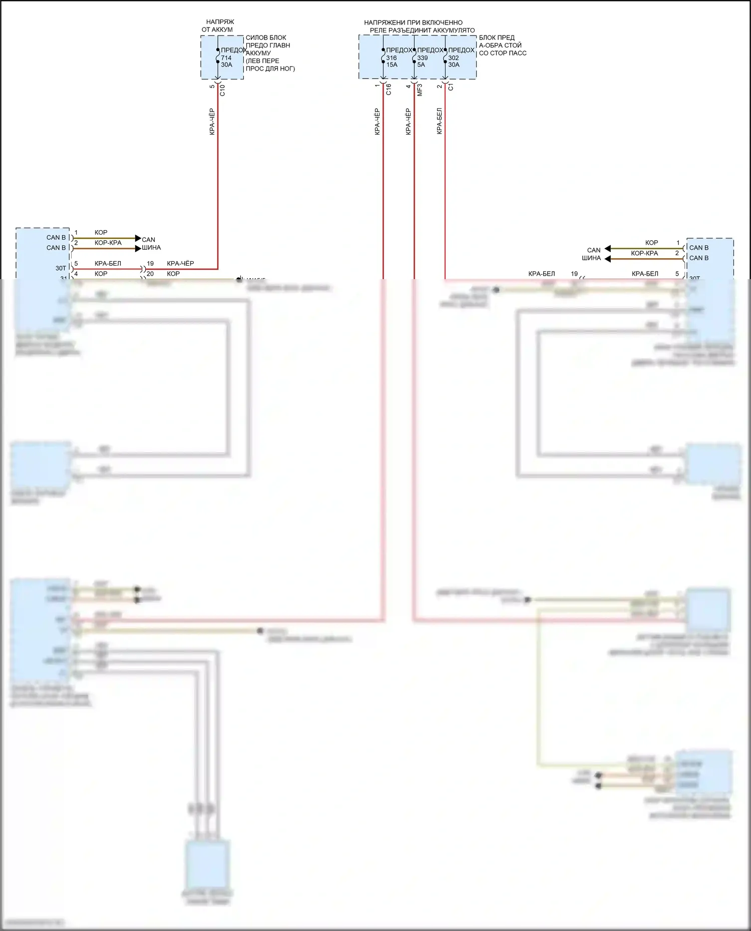 GLE-класс Mercedes-Benz V167 рестайлинг (2023-2024): Электросхема управления зеркалами заднего вида 