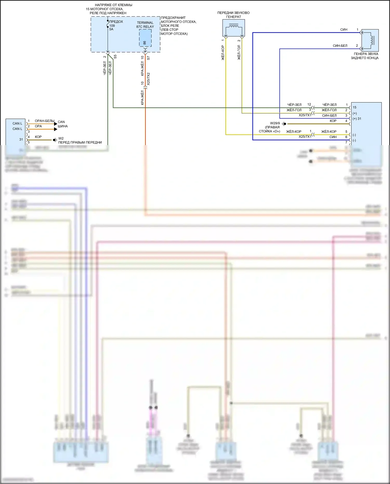 GLE-класс Mercedes-Benz V167 (2018-2023): Электросхема двигателя 3.0l turbo hybrid, электросхема гибридного управления (2 из 10) 