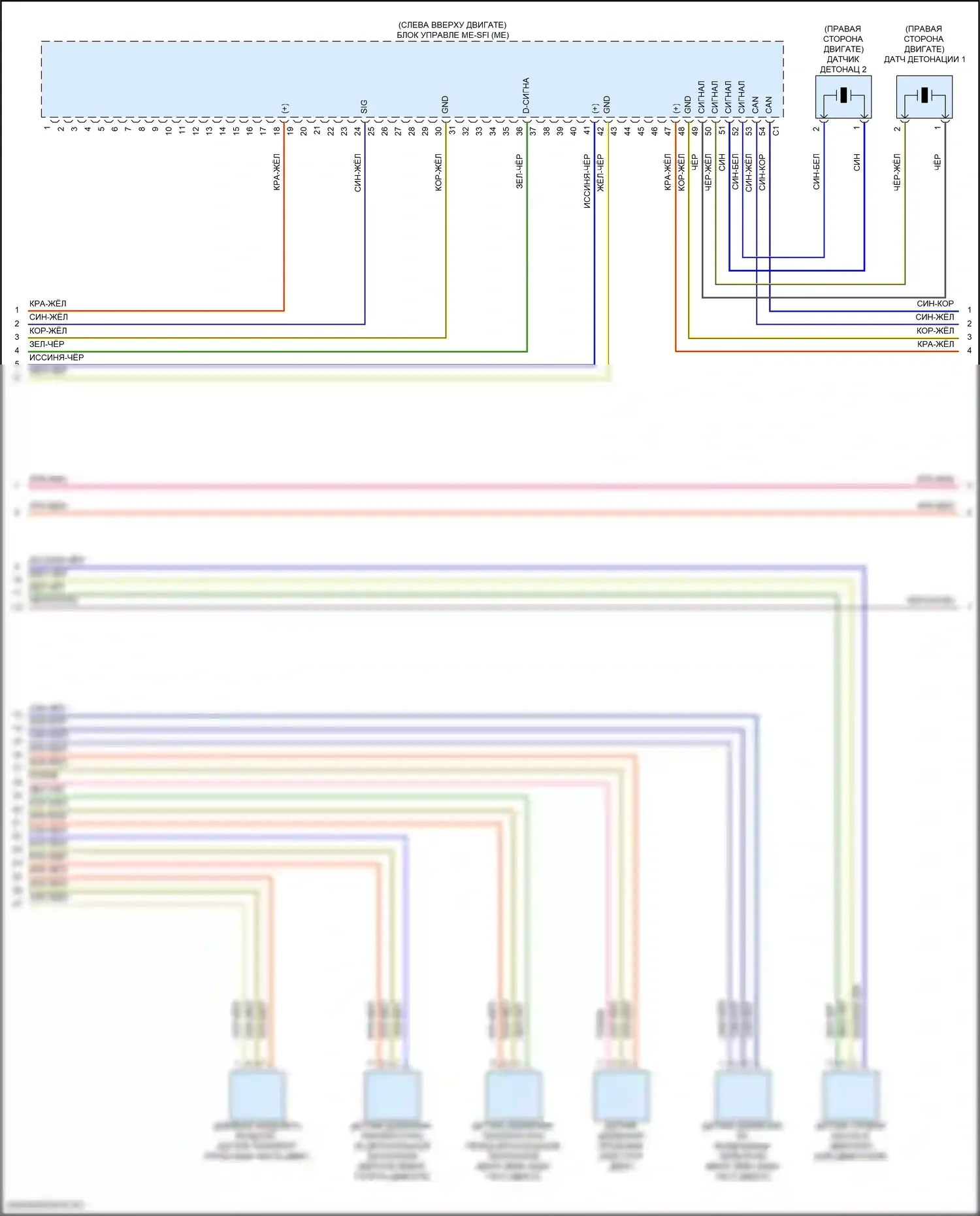 GLE-класс Mercedes-Benz V167 (2018-2023): Электросхема двигателя 3.0л турбогибрида, электросхема органов управления двигателем (7 из 10) 