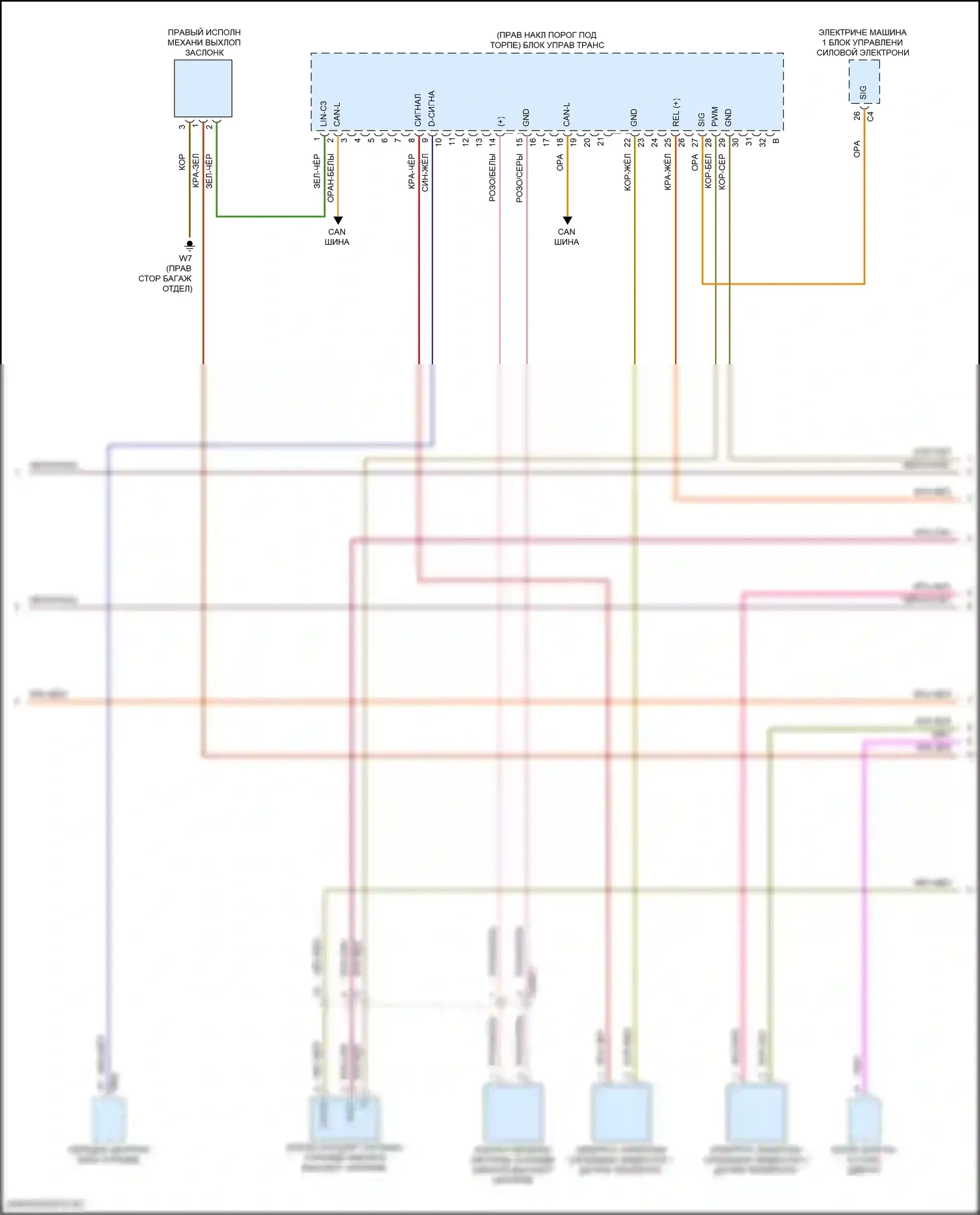 GLE-класс Mercedes-Benz V167 (2018-2023): Электросхема двигателя 3.0л турбогибрида, электросхема органов управления двигателем (9 из 10) 