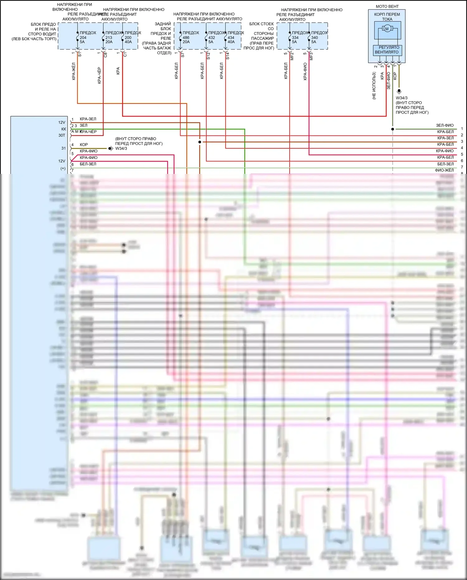 GLE-класс Mercedes-Benz V167 (2018-2023): Электросхема климат контроля (1 из 5) 