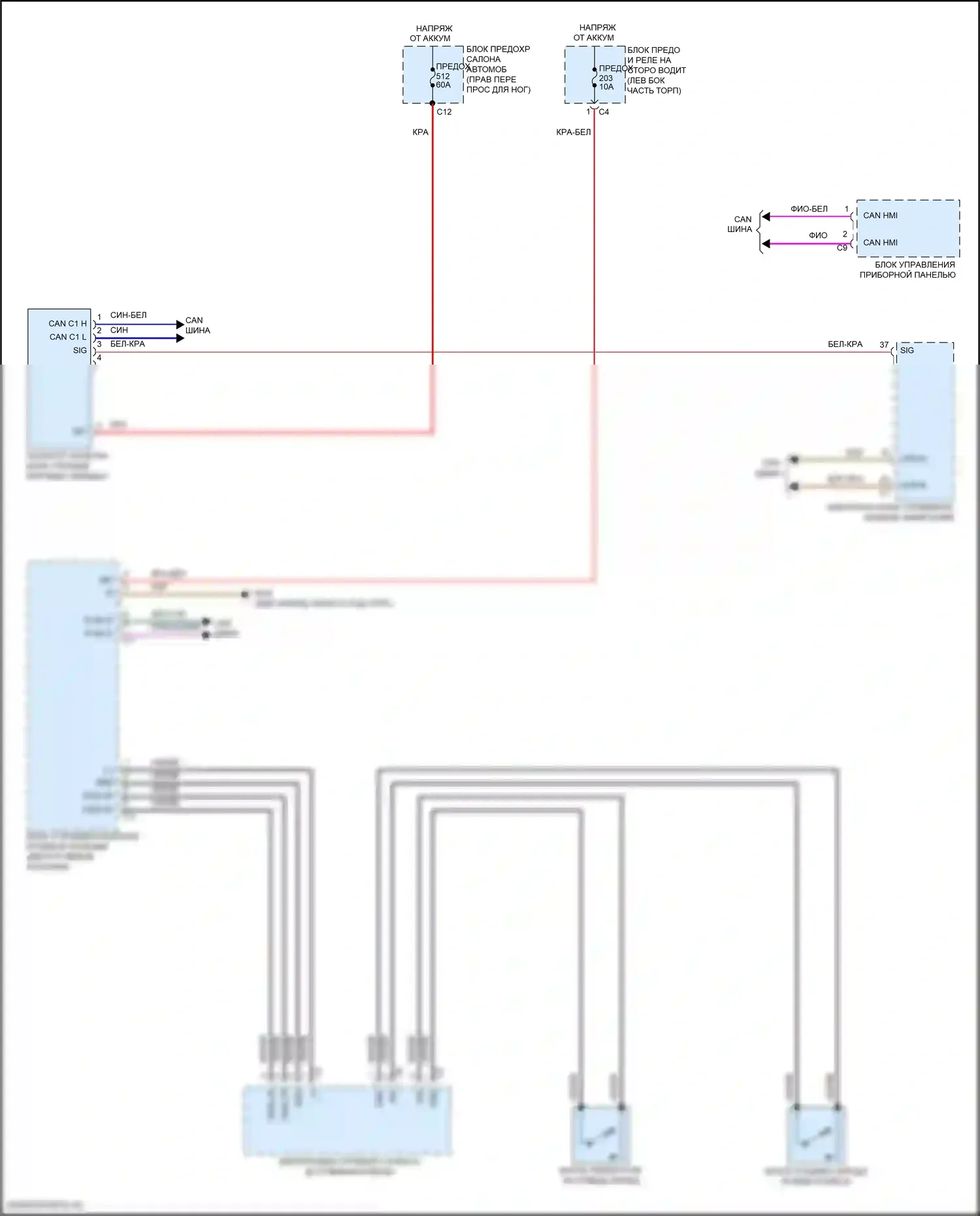 GLE-класс Mercedes-Benz V167 (2018-2023): Электросхема автоматической коробки передач 