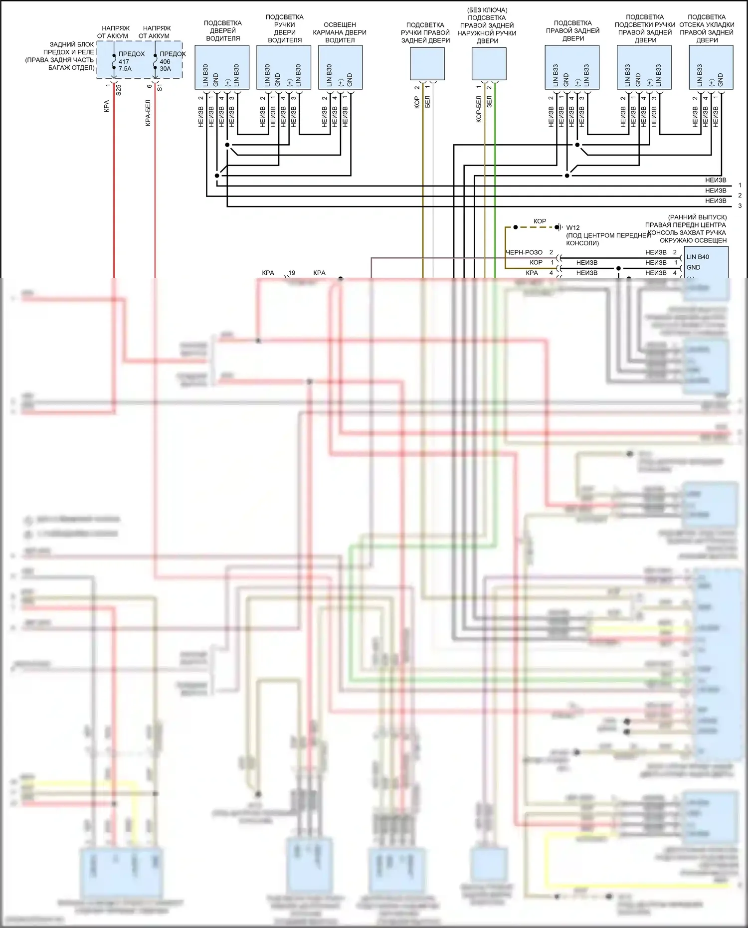 GLE-класс Mercedes-Benz V167 (2018-2023): Электросхема освещения салона (5 из 6) 