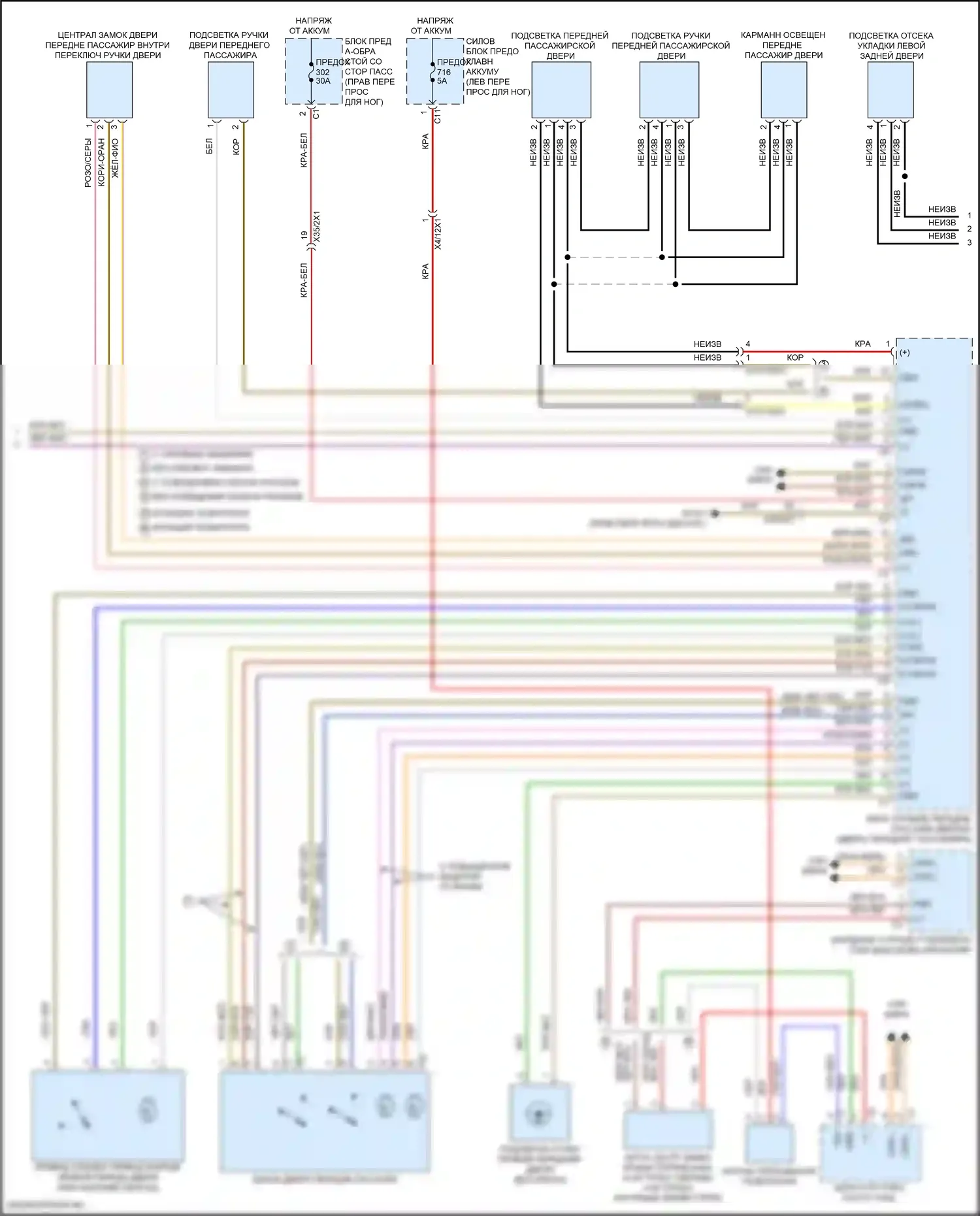 GLE-класс Mercedes-Benz V167 (2018-2023): Сигнализации электросхема (2 из 5) 