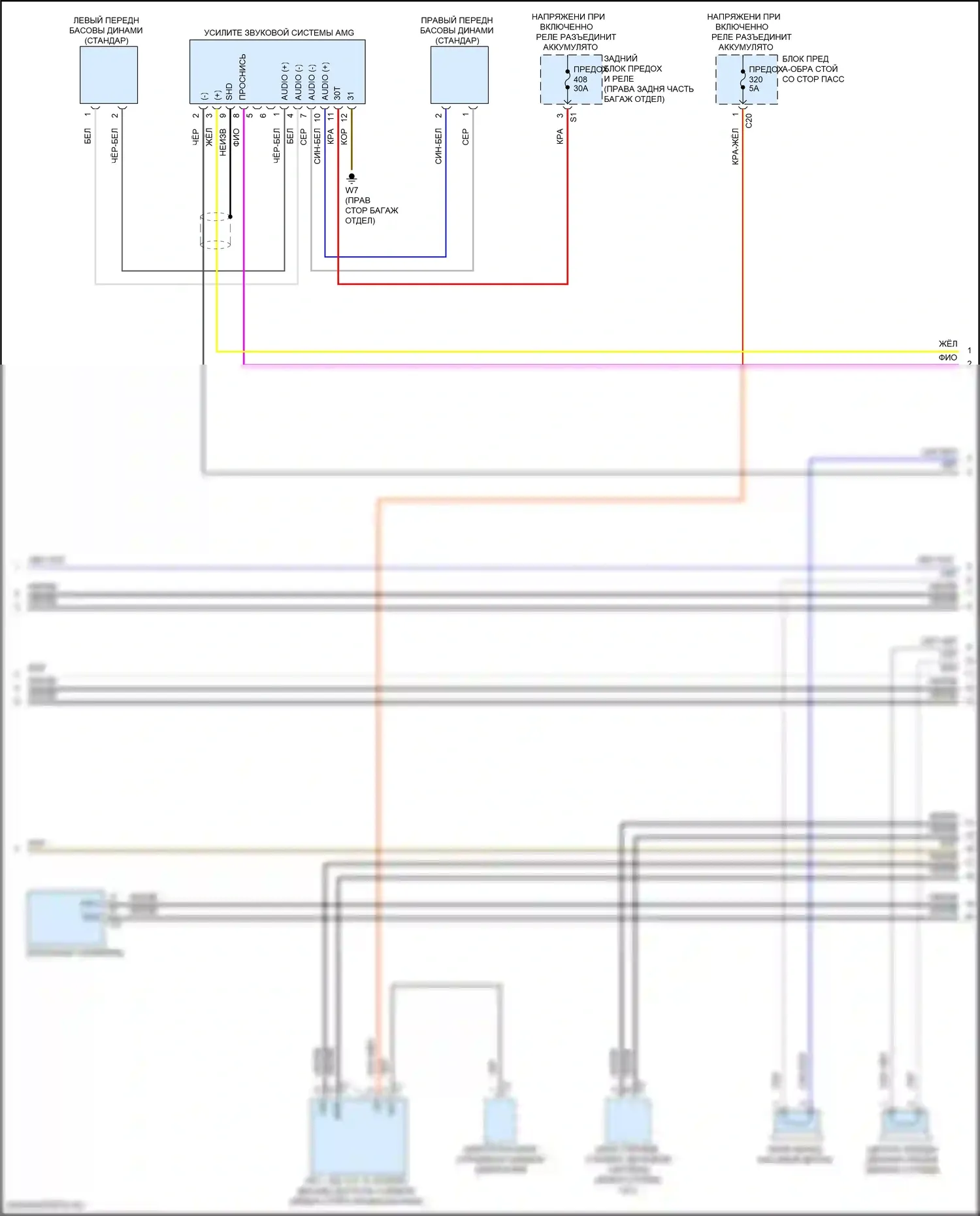 GLE-класс Mercedes-Benz V167 (2018-2023): Электросхема магнитолы comand (3 из 5) 