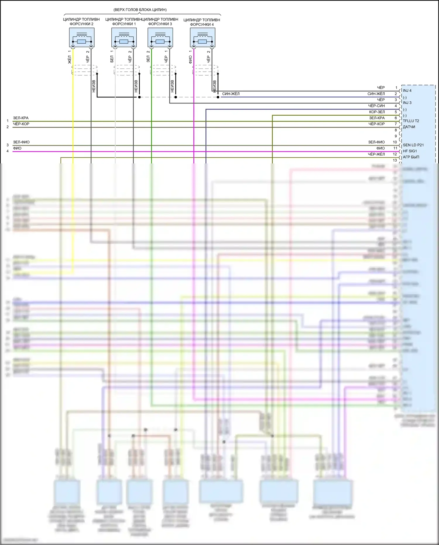 GLE-класс Mercedes-Benz W166 (2015-2018): Электросхема двигателя 2.1л турбодизеля (8 из 8) 