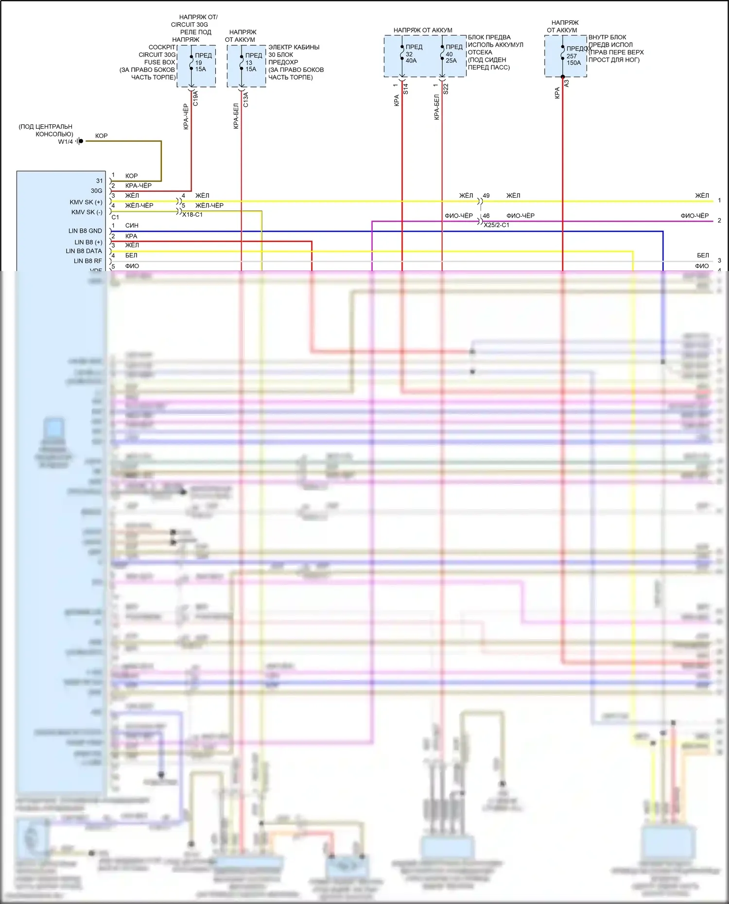 GLE-класс Mercedes-Benz W166 (2015-2018): Электросхема климат контроля, с термотропным (1 из 4) 
