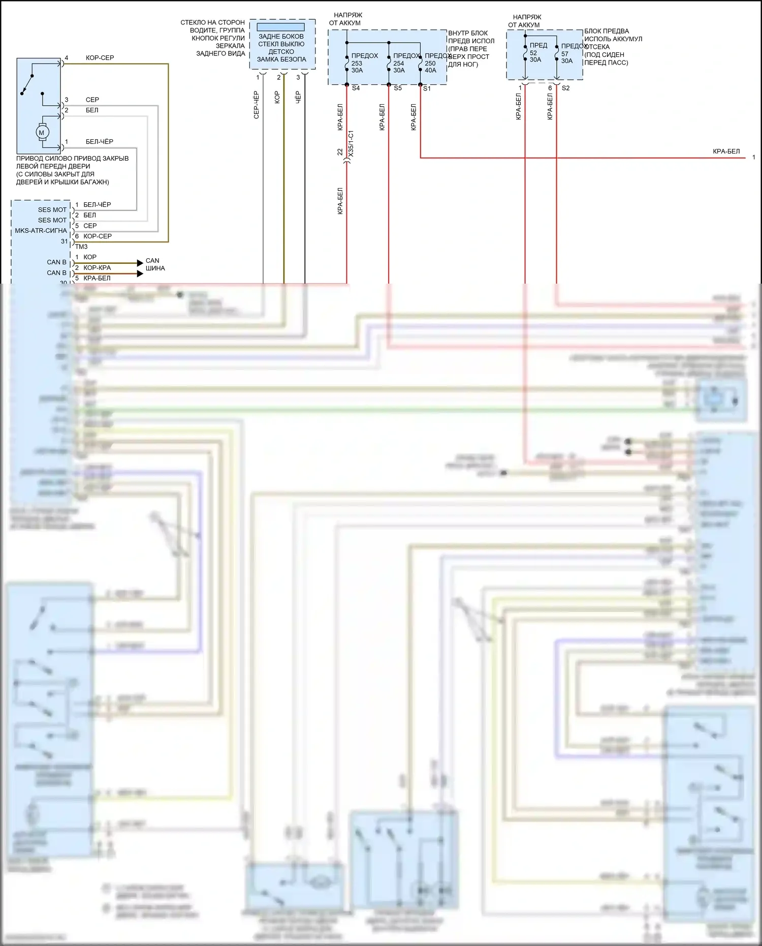 GLE-класс Mercedes-Benz W166 (2015-2018): Сигнализации электросхема (1 из 3) 