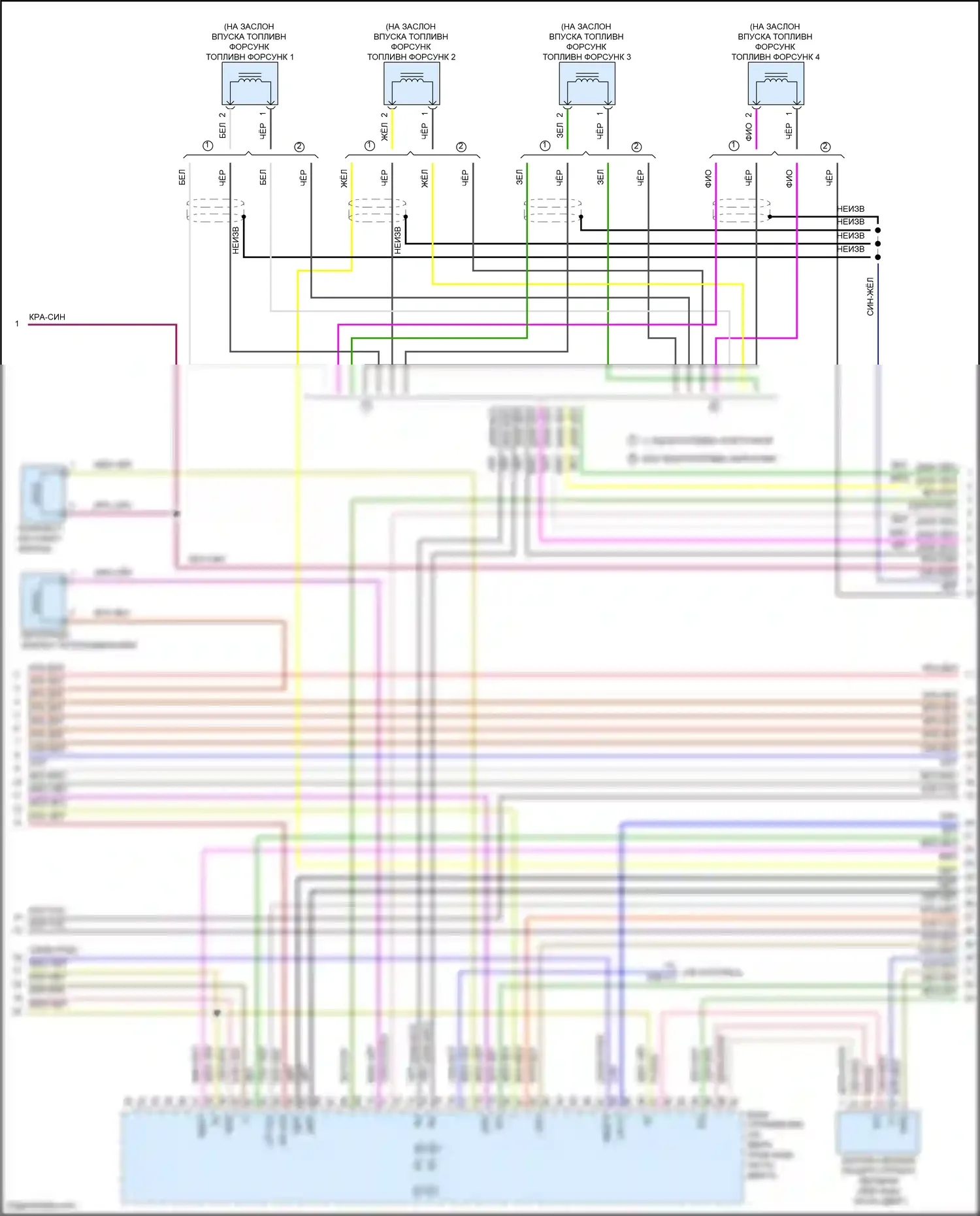 GLK-класс Mercedes-Benz X204 рестайлинг (2012-2015): Электросхема двигателя 2.1л турбодизеля (4 из 6) 