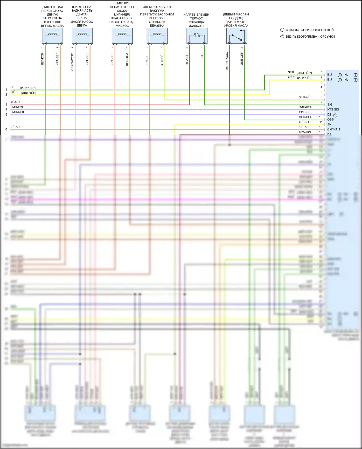 GLK-класс Mercedes-Benz X204 рестайлинг (2012-2015): Электросхема двигателя 2.1л турбодизеля (6 из 6) 