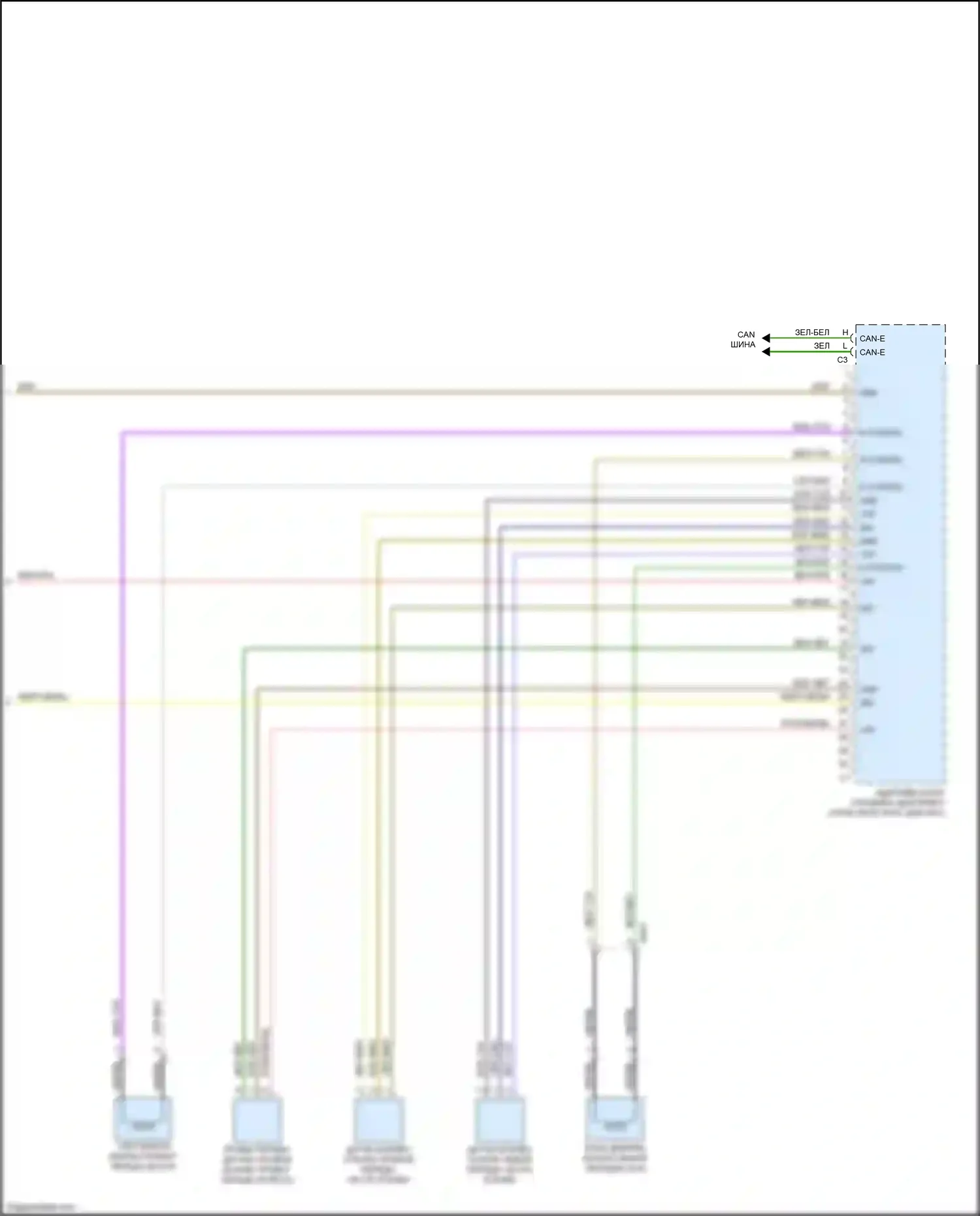 GLK-класс Mercedes-Benz X204 рестайлинг (2012-2015): Электросхема электронной подвески (2 из 2) 