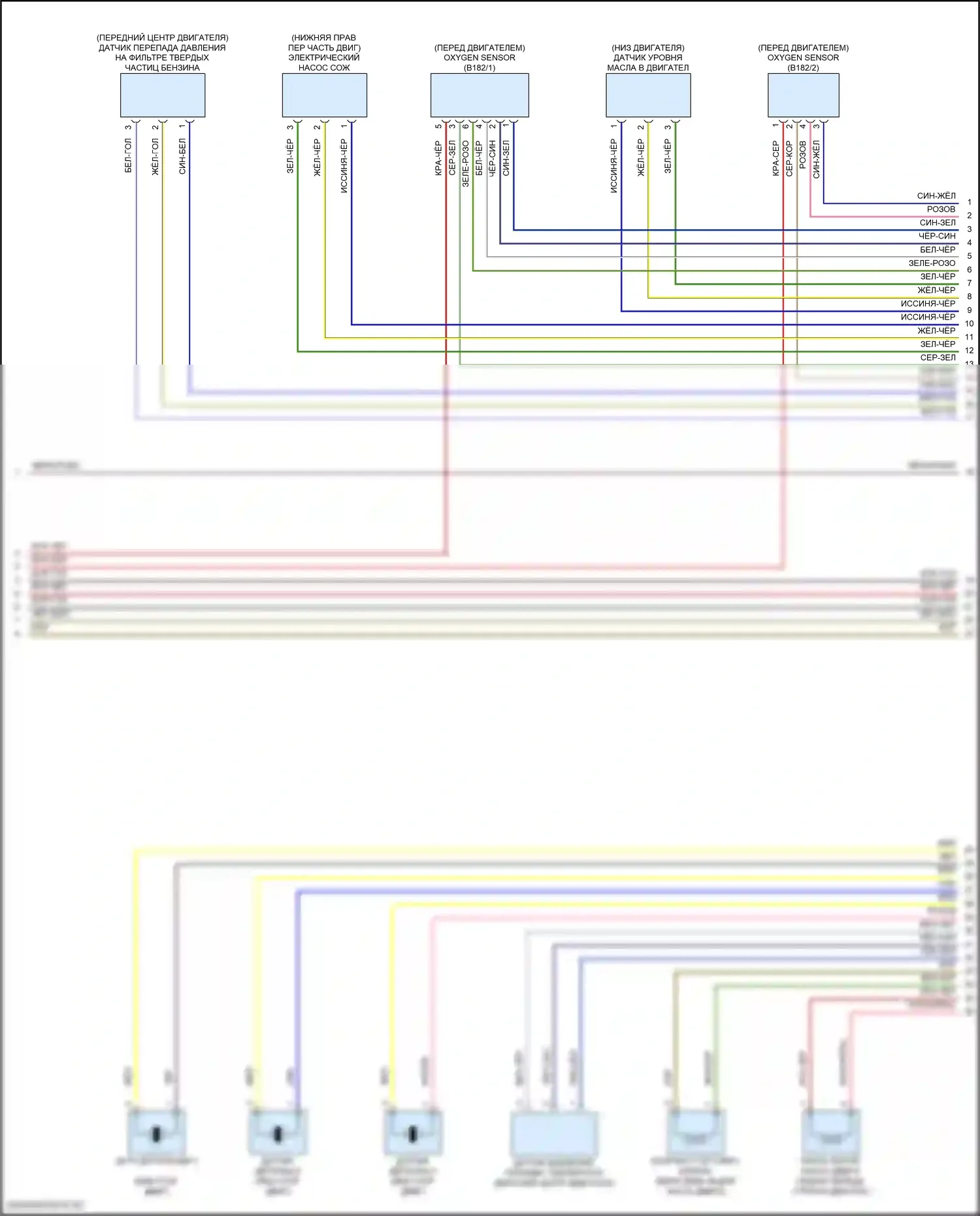 GLS-класс AMG Mercedes-Benz X167 рестайлинг (2023-2024): Электросхема двигателя 3.0l turbo hybrid (4 из 10) 