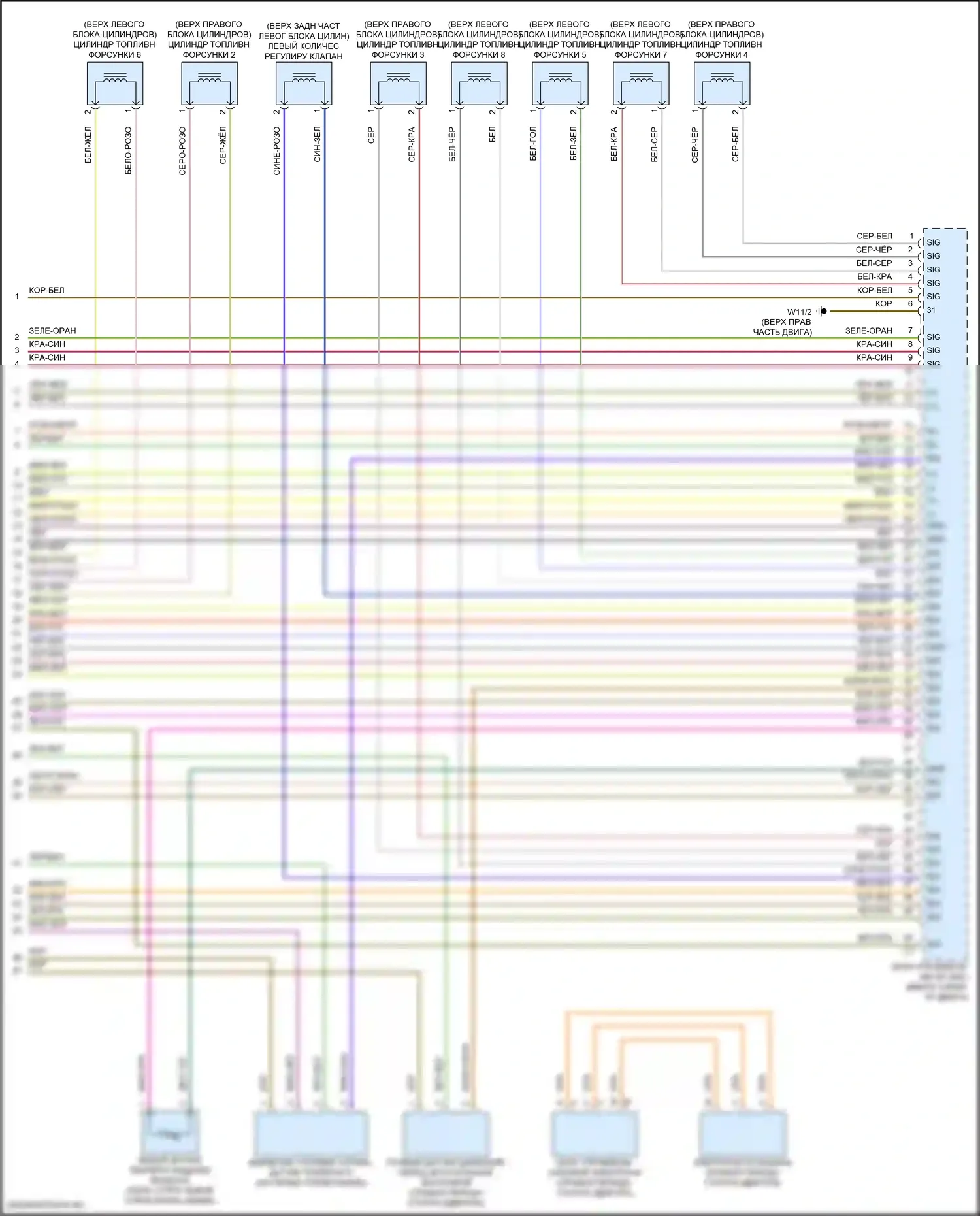 GLS-класс AMG Mercedes-Benz X167 рестайлинг (2023-2024): Электросхема двигателя 4.0l turbo hybrid (10 из 10) 