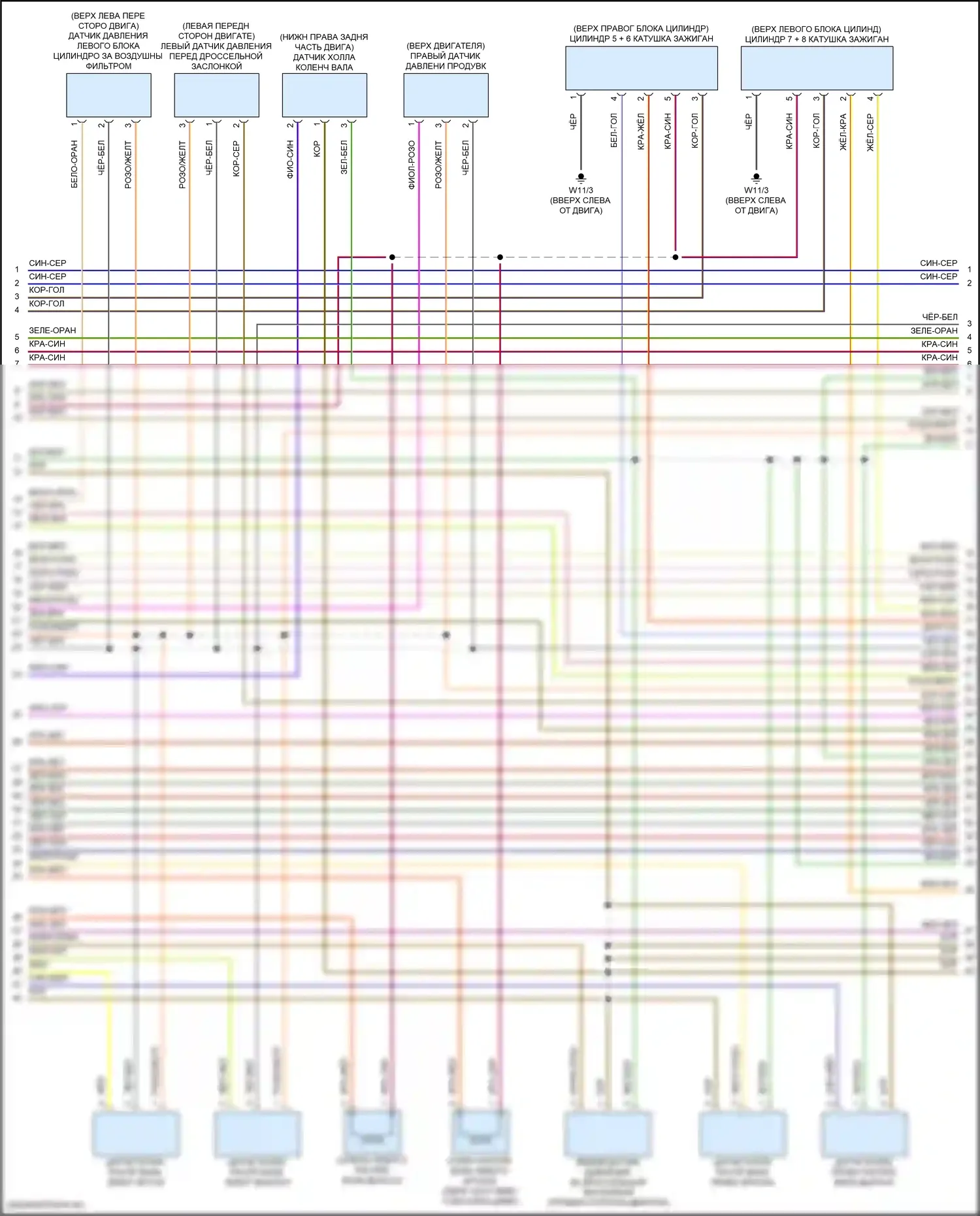 GLS-класс AMG Mercedes-Benz X167 рестайлинг (2023-2024): Электросхема двигателя 4.0l turbo hybrid (8 из 10) 