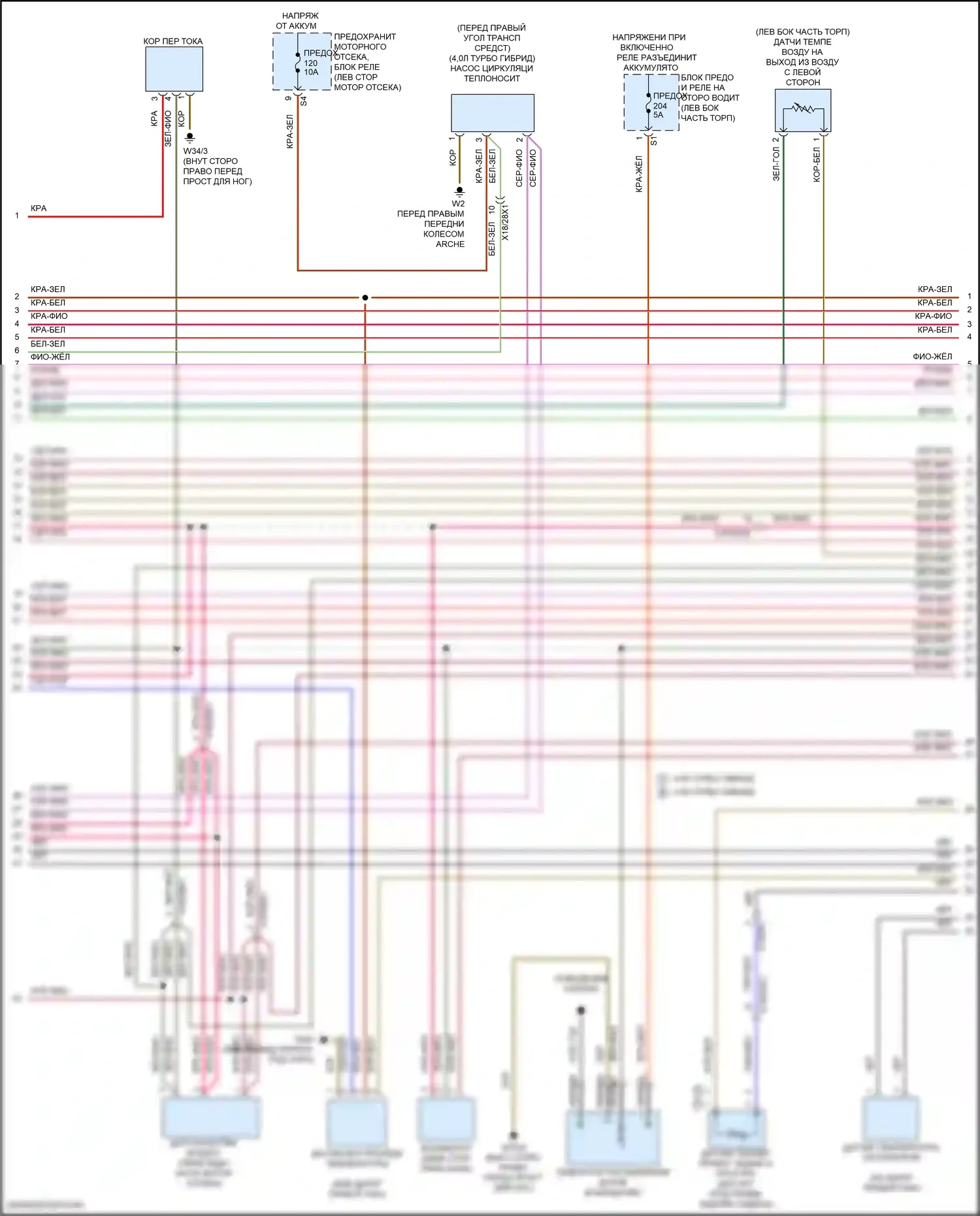 GLS-класс AMG Mercedes-Benz X167 рестайлинг (2023-2024): Электросхема климат контроля (2 из 8) 