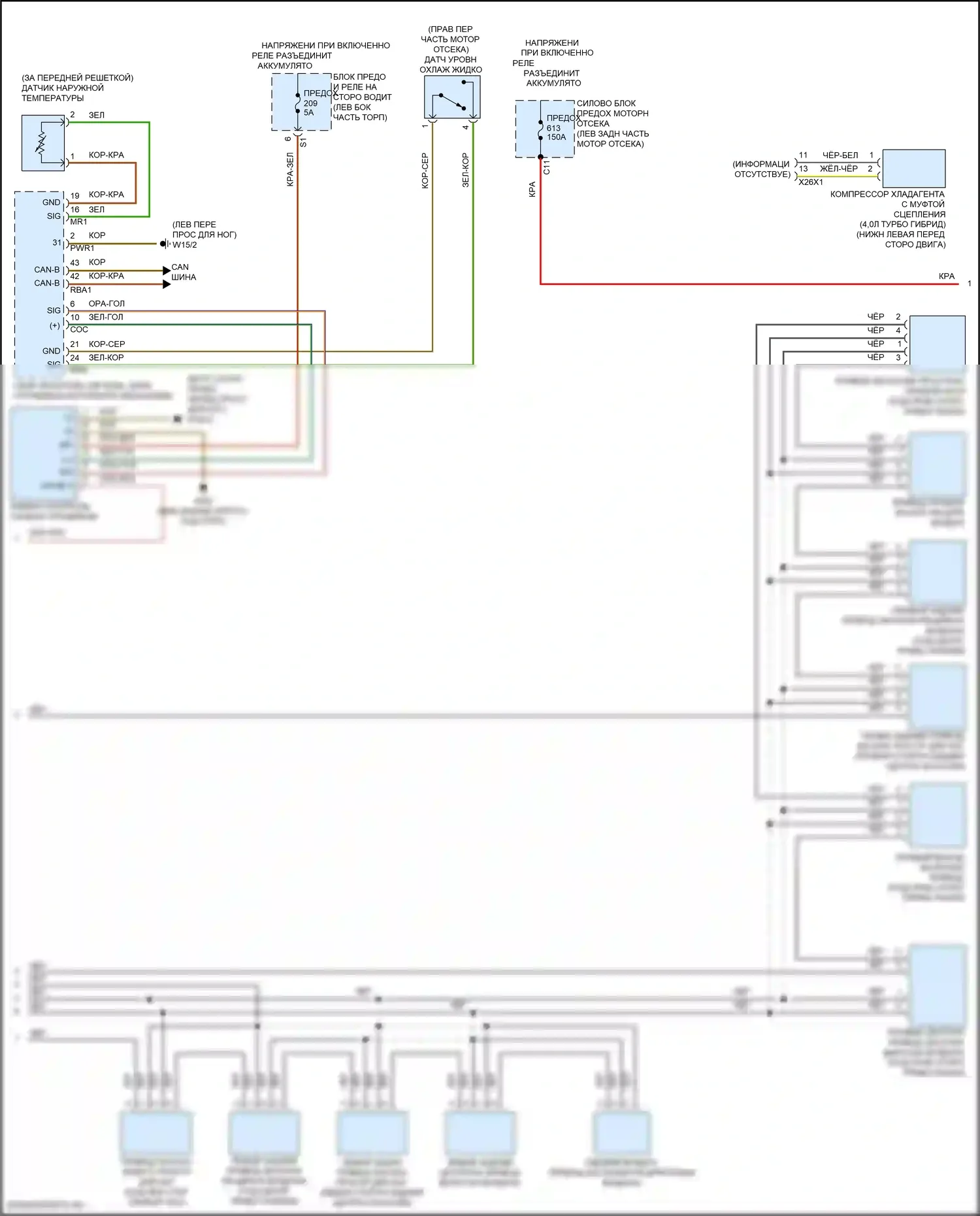GLS-класс AMG Mercedes-Benz X167 рестайлинг (2023-2024): Электросхема климат контроля (6 из 8) 