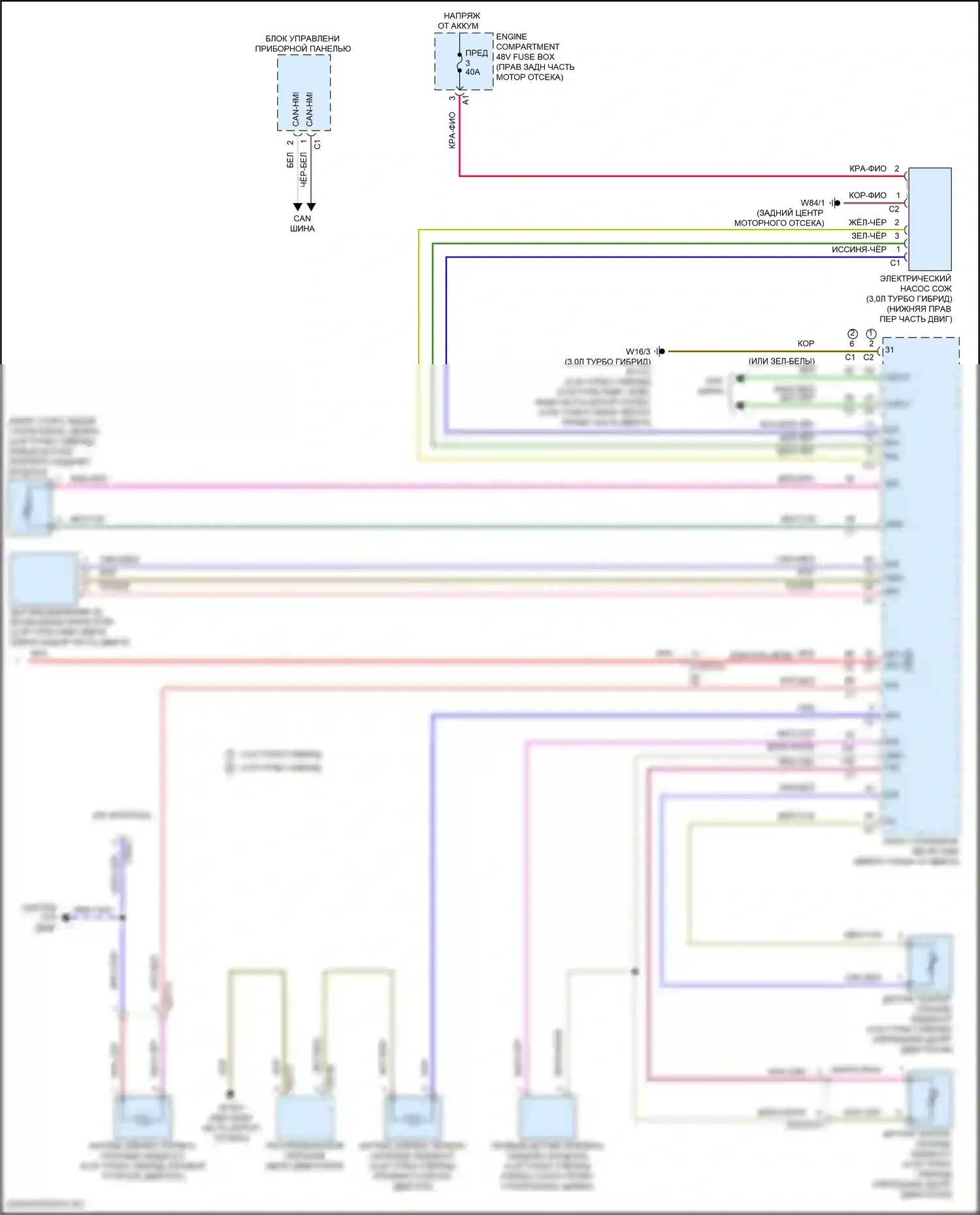 GLS-класс AMG Mercedes-Benz X167 рестайлинг (2023-2024): Электросхема климат контроля (8 из 8) 