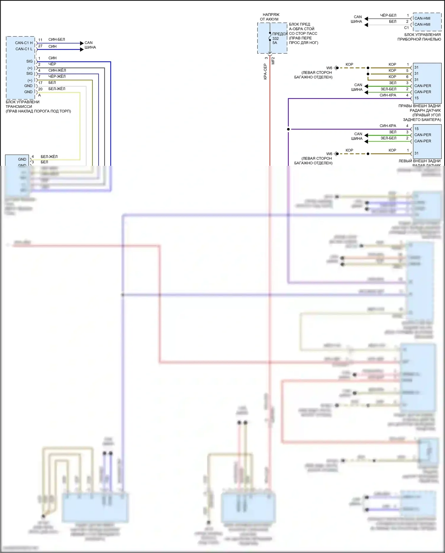 GLS-класс AMG Mercedes-Benz X167 рестайлинг (2023-2024): Электросхема круиз-контроля (3 из 3) 