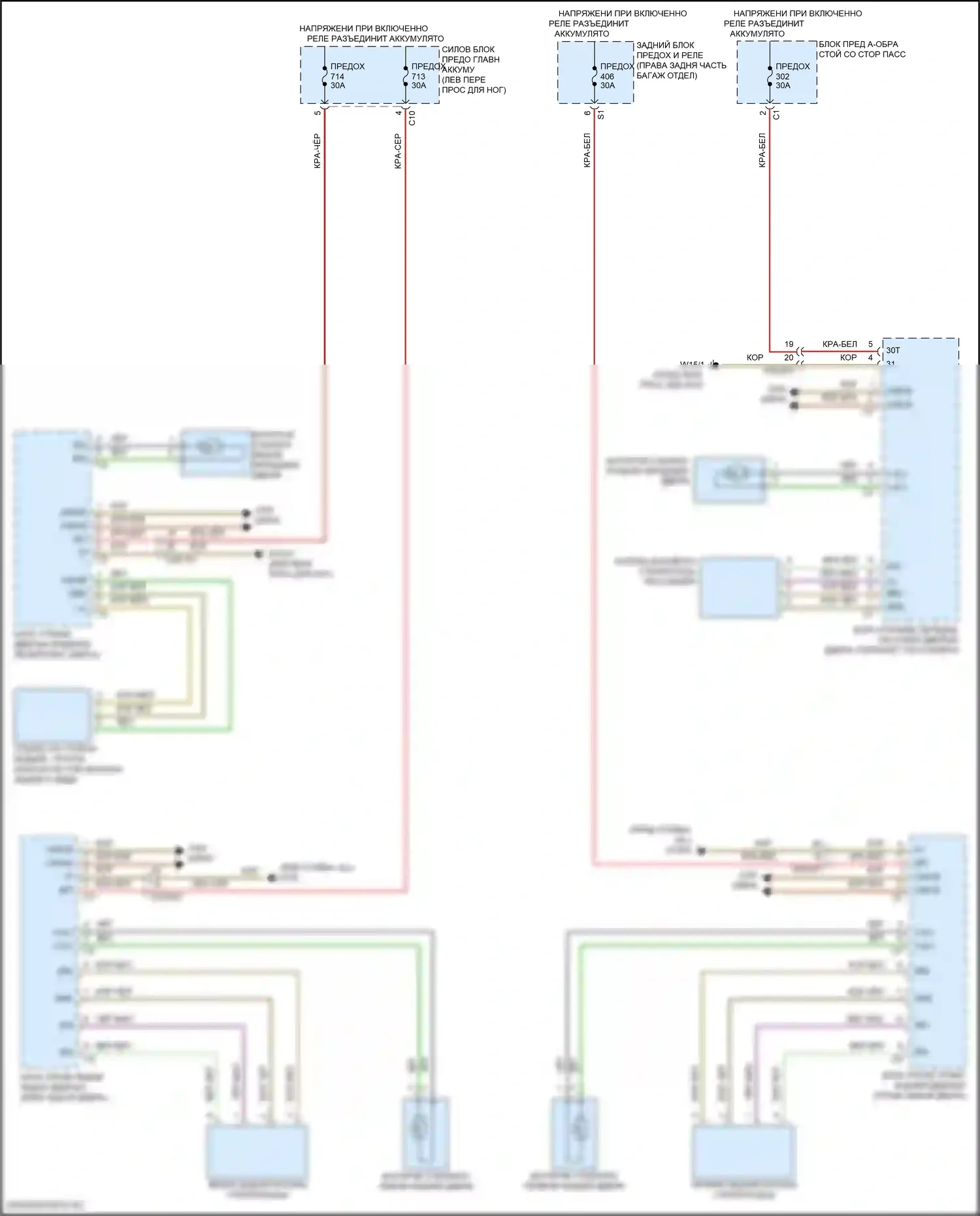 GLS-класс AMG Mercedes-Benz X167 рестайлинг (2023-2024): Стеклоподъемники электросхема 