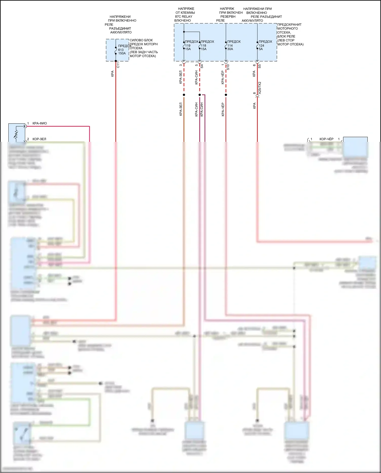 GLS-класс AMG Mercedes-Benz X167 рестайлинг (2023-2024): Электросхема вентилятора охлаждения (1 из 2) 